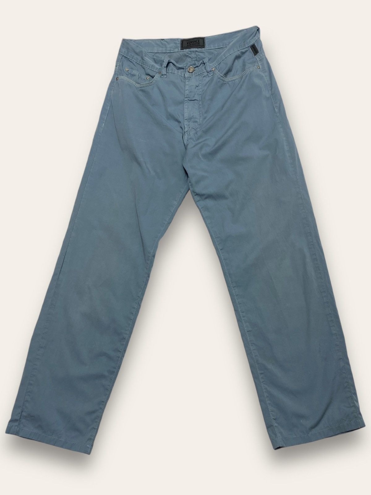 Versace 90s Vintage VERSACE JEANS SIGNATURE Blue Pants Rare Archival Size US 30 / EU 46 - 3 Thumbnail