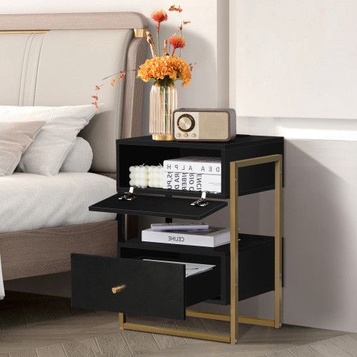 Designer × Homemade Nightstands Set of 2 with Charging Station and USB Ports, Re Size US L / EU 52-54 / 3 - 4 Thumbnail