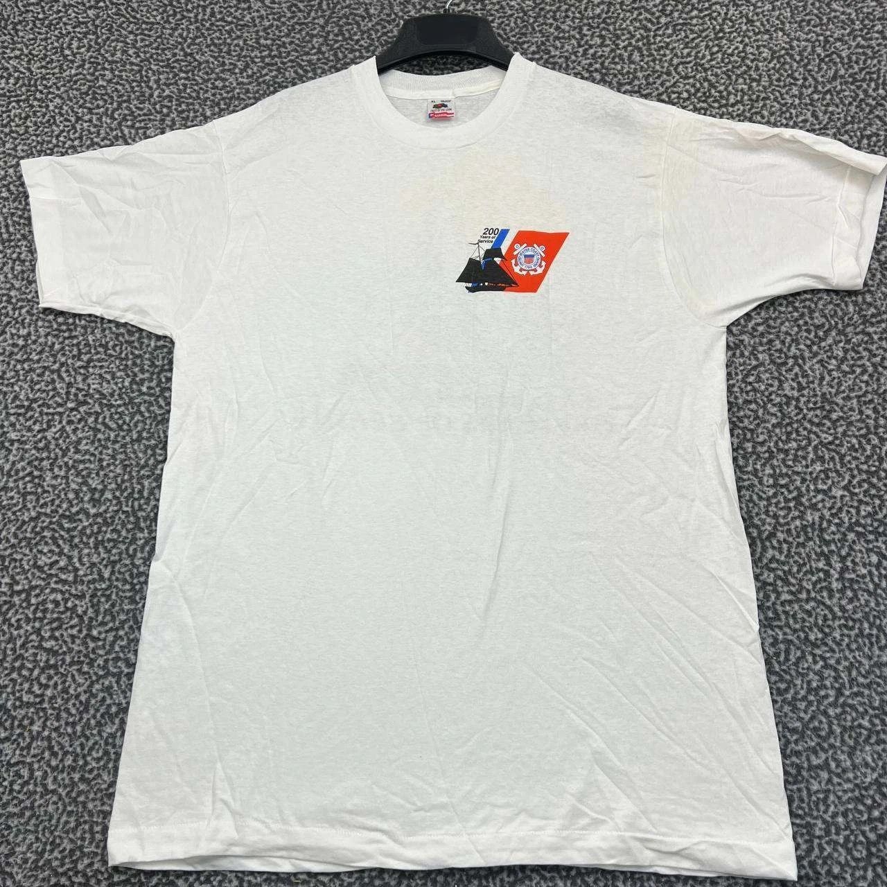Fruit Of The Loom Vintage US Coast Guard Shirt Men XL White Deadstock New Size US XL / EU 56 / 4 - 2 Thumbnail