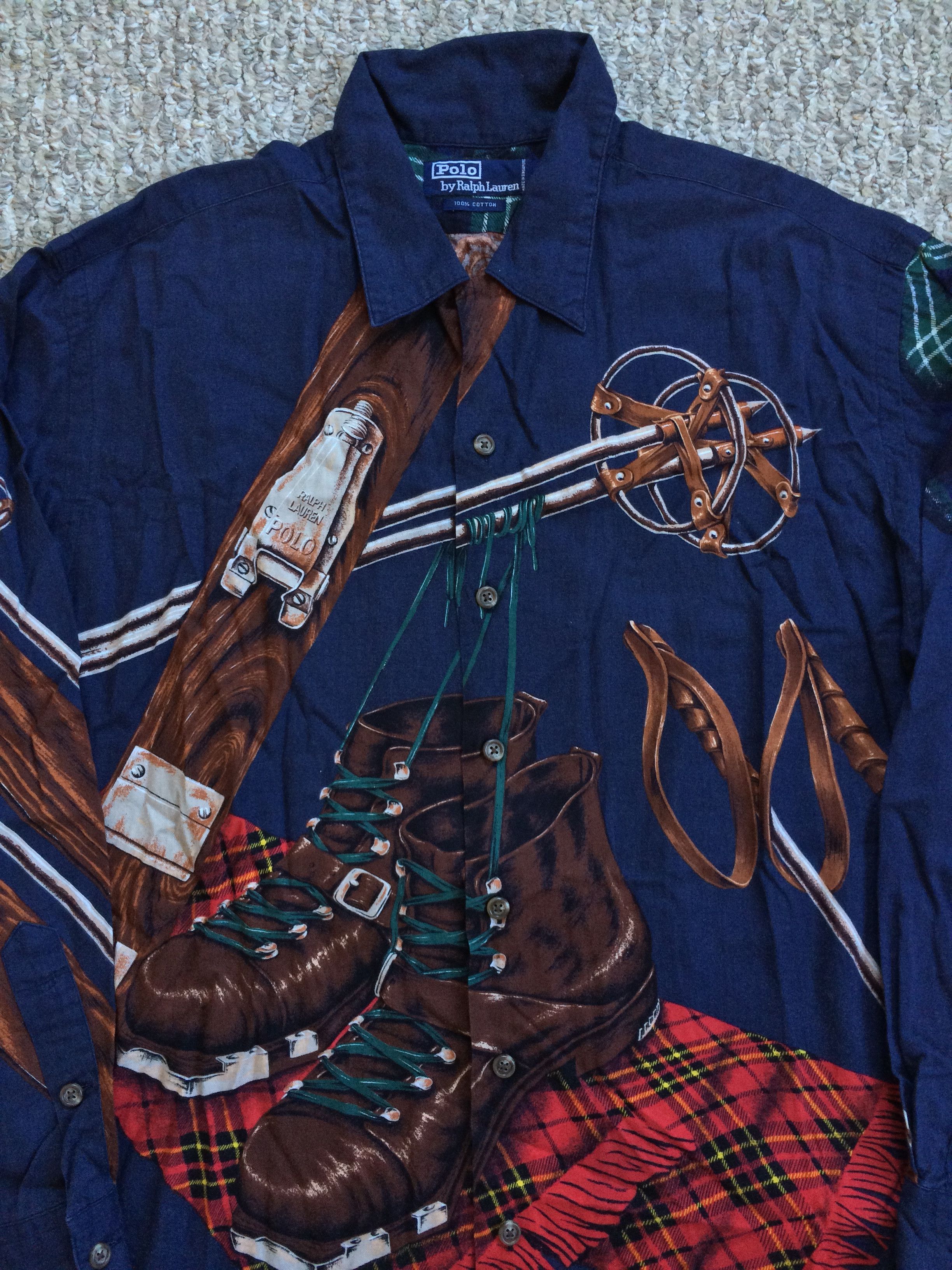 Polo Ralph Lauren Vintage 90s Polo Ralph Lauren Ski Boots Button Up Shirt Size US M / EU 48-50 / 2 - 2 Thumbnail