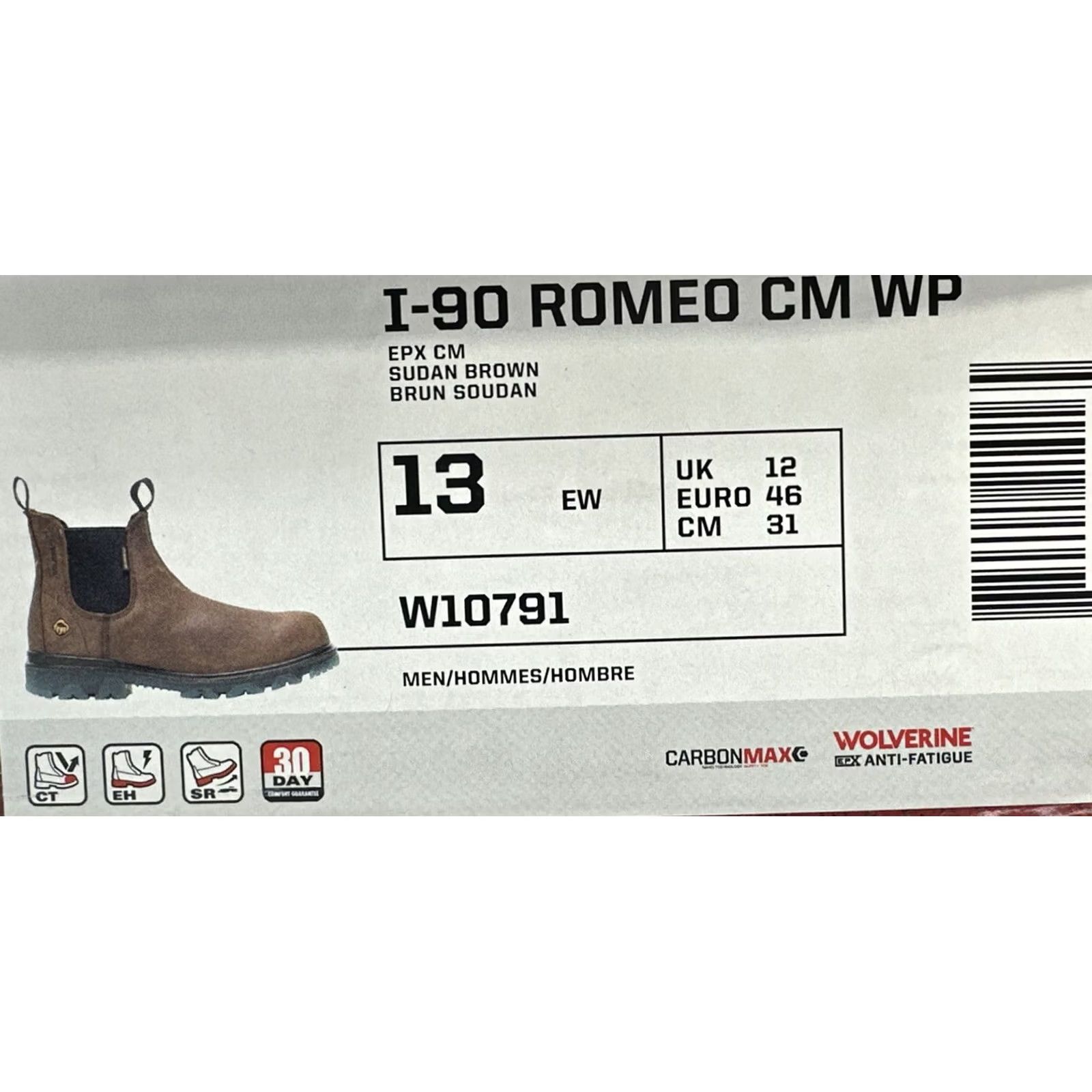 Vintage Wolverine I-90 Romeo Boot Mens Size 13 EW Leather Waterproof Work Boot Pull Up Mens Boots Leather Waterproof Size US 13 / EU 46 - 6 Thumbnail