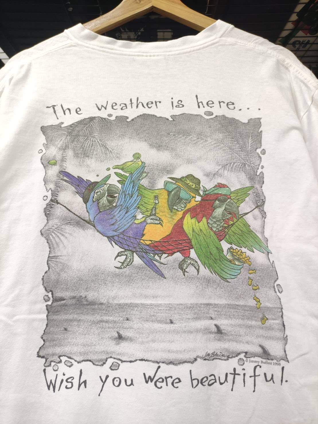 Band Tees Vtg 90's Jimmy Buffet Margaritaville Orlando T-Shirt Size US L / EU 52-54 / 3 - 1 Thumbnail