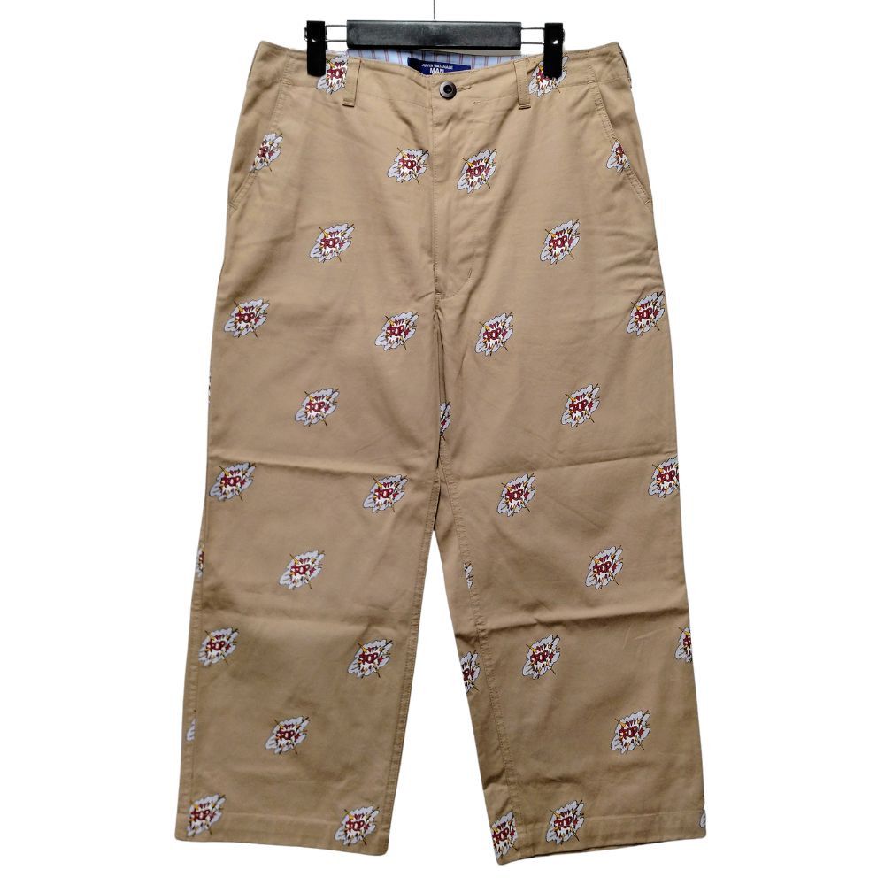 Comme des Garcons Cropped Pants Printed Pattern Cotton Beige Size US 34 / EU 50 - 1 Thumbnail