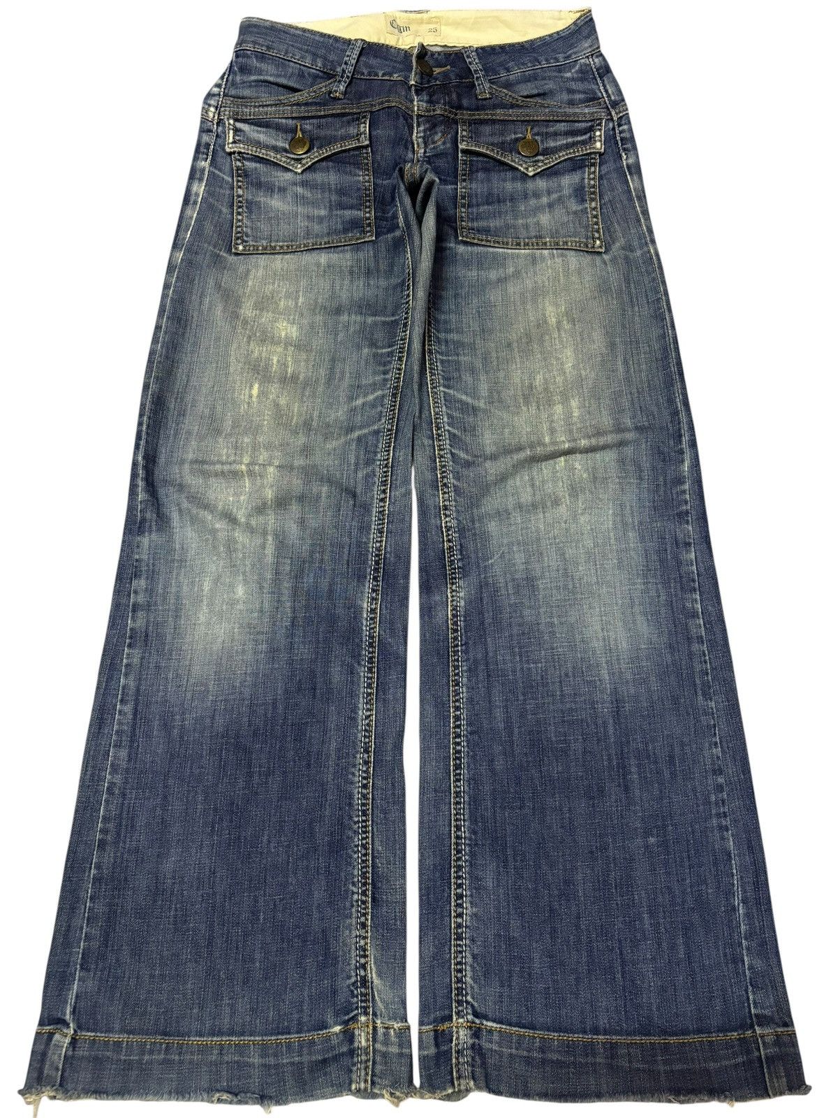 Japanese Brand Vtg CGM Japan Grunge Bootcut Distressed Jeans Size US 28 / EU 44 - 1 Thumbnail