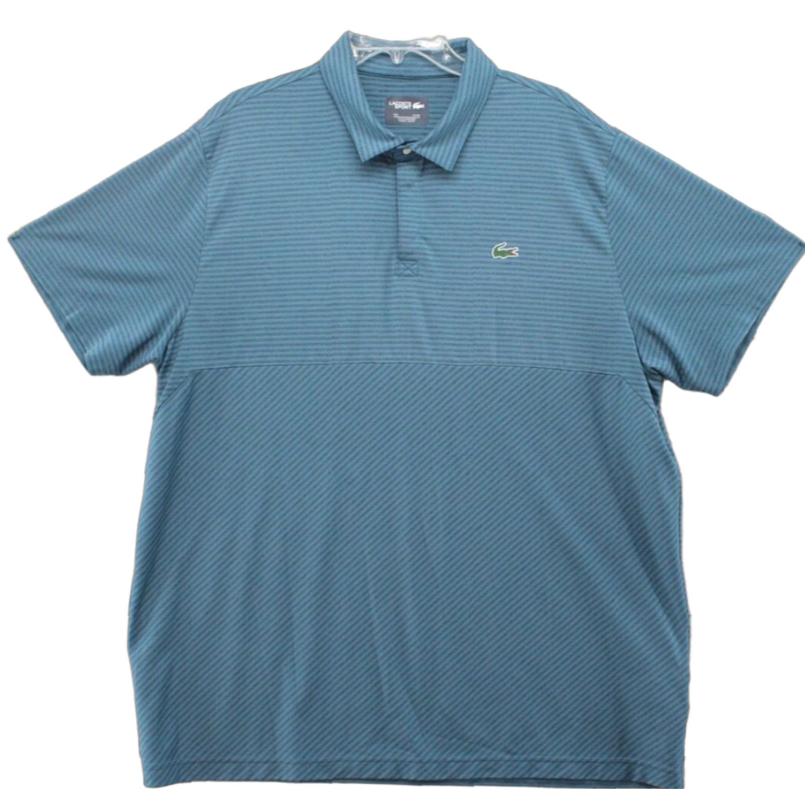 Lacoste VINTAGE Lacoste Polo Shirt Men's 3XL Blue Stripe Short Sleeve Logo Preppy Athleisure Size US XXL / EU 58 / 5 - 1 Thumbnail