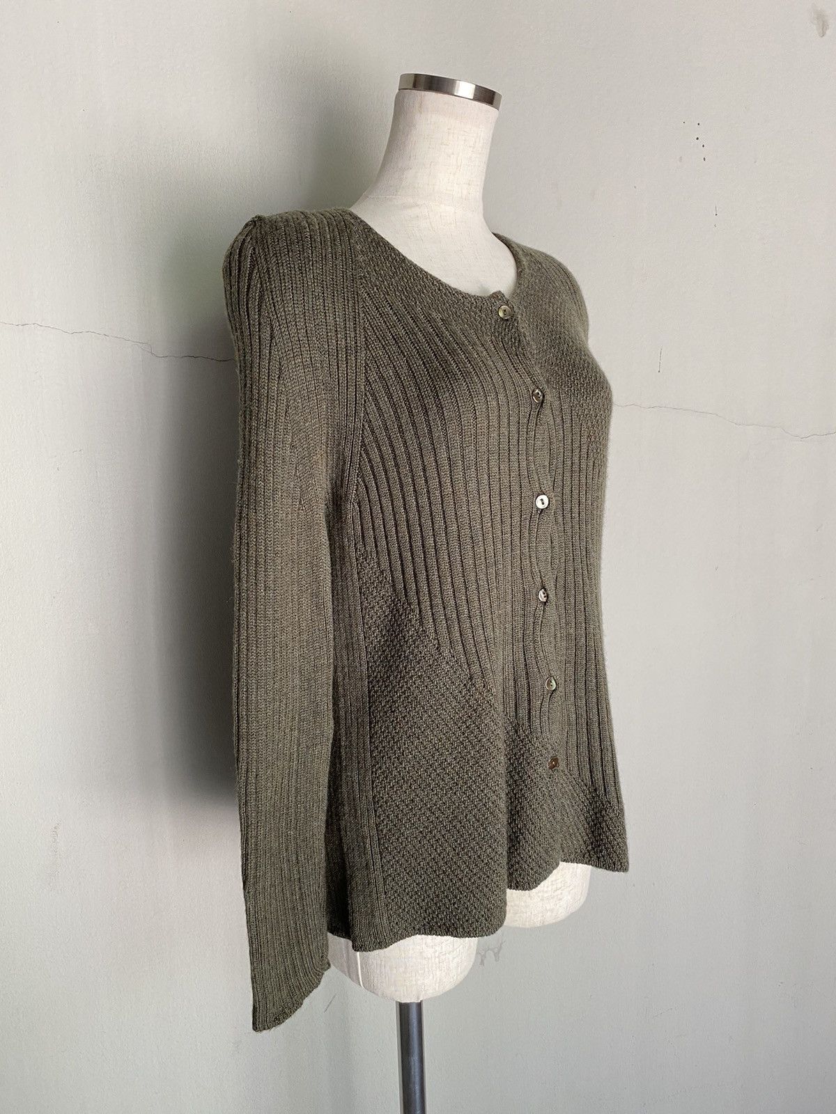 Valentino VALENTINO Olive Knit Cardigan Size ONE SIZE - 15 Thumbnail