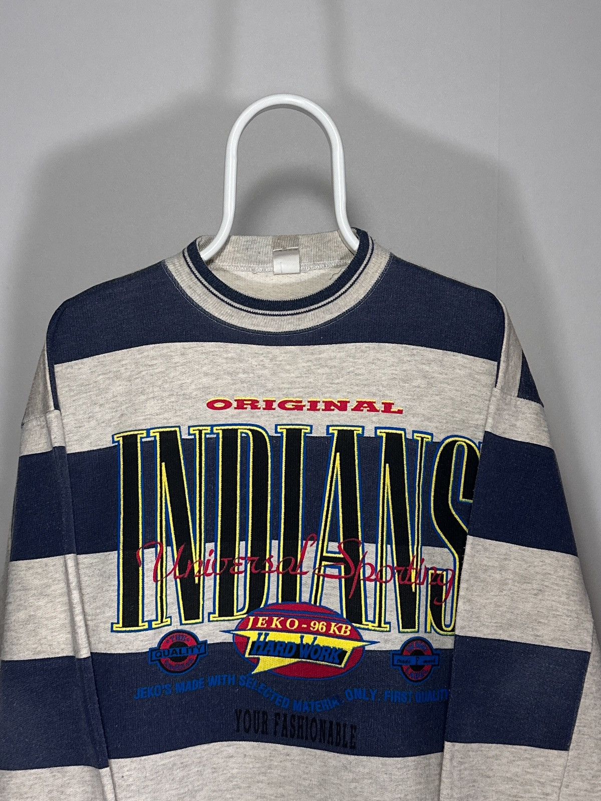 American Edition Indians Universal Sporting Jeko Hard Work Sweatshirt 90s Size US S / EU 44-46 / 1 - 2 Thumbnail