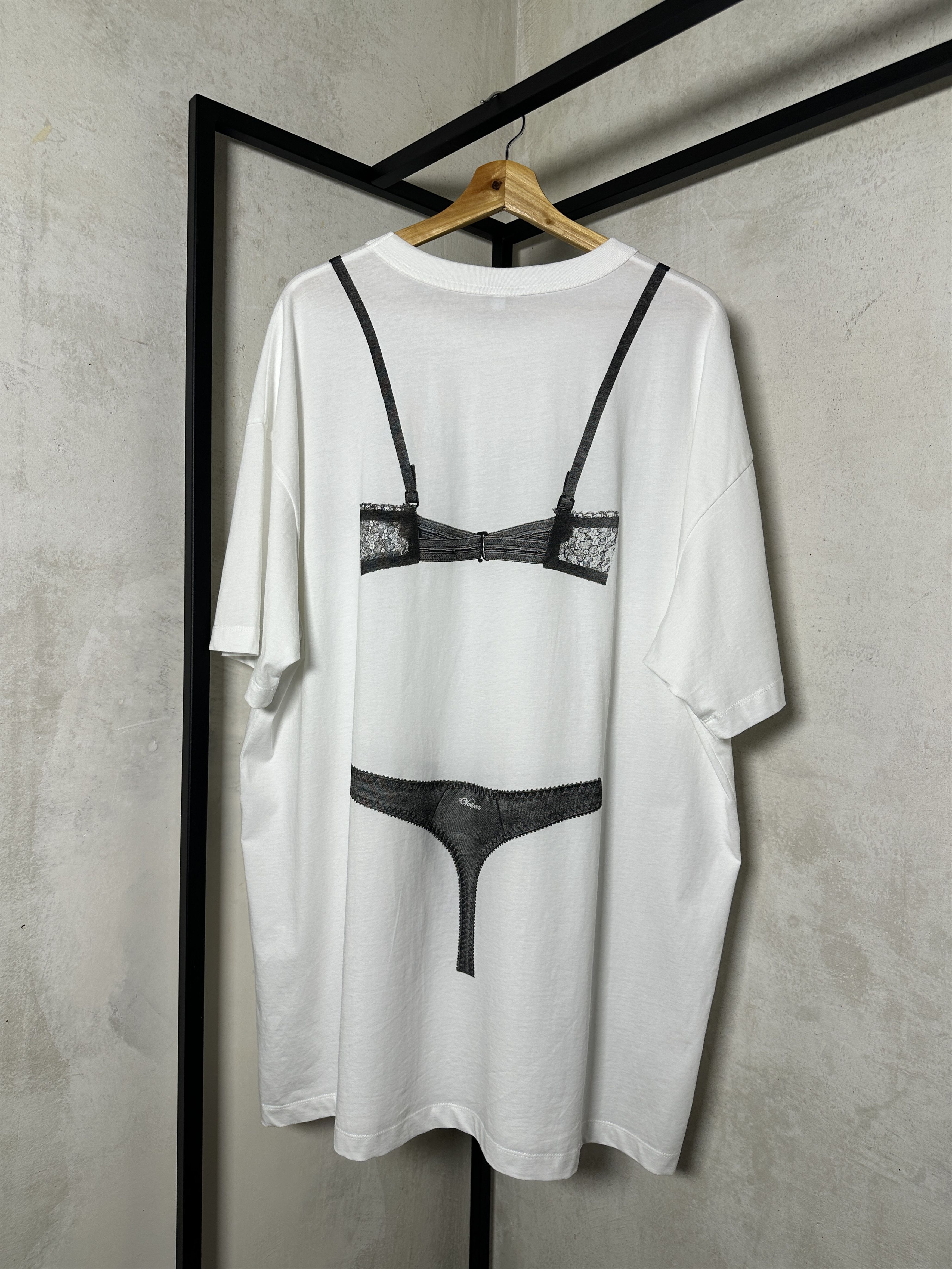 Vaquera Vaquera Lingerie Trompe L'Oeil T-Shirt Dress Size M / US 6-8 / IT 42-44 - 13 Thumbnail