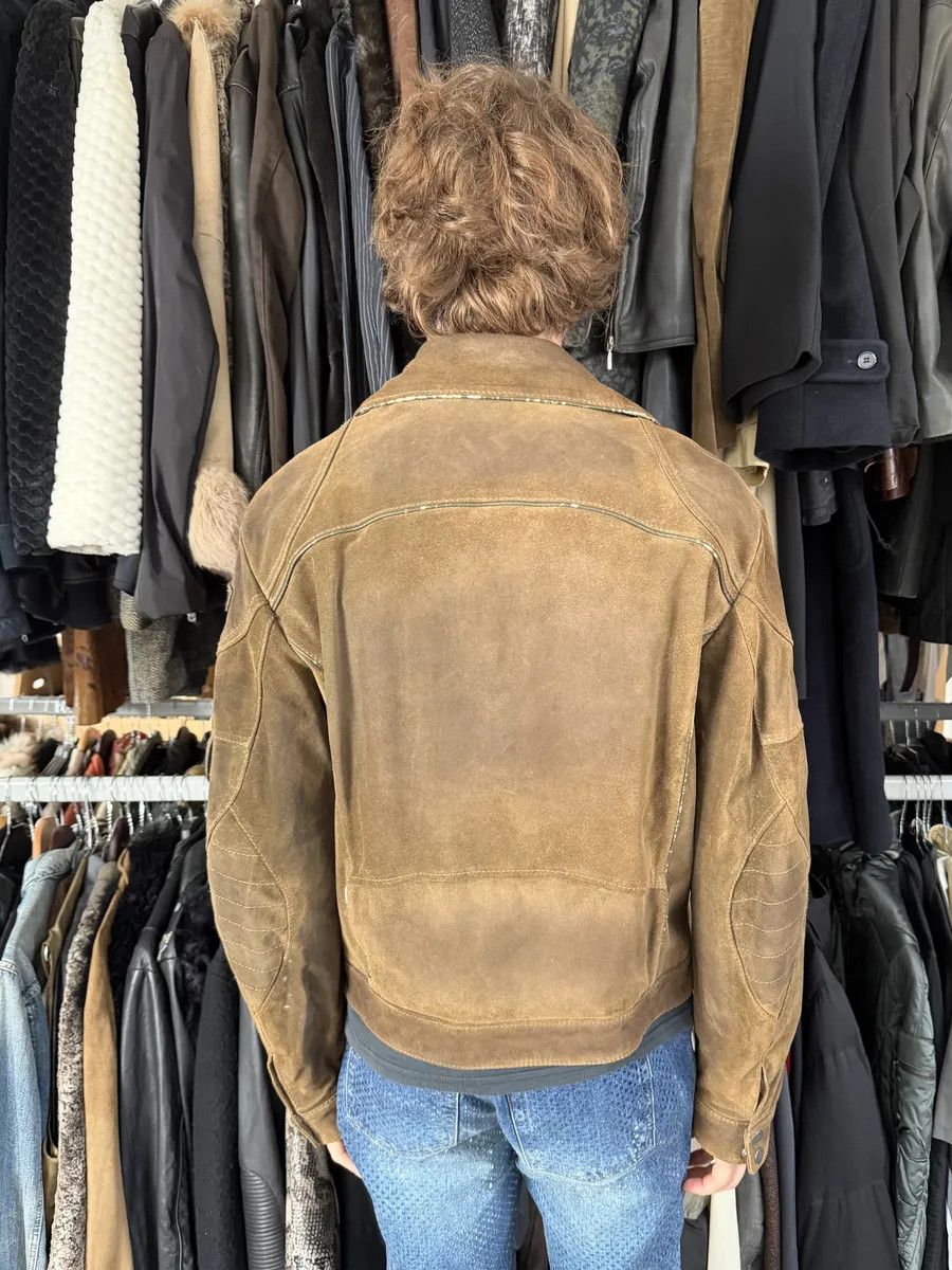 Armani 2000s Armani Beige Suede Leather Perfecto Jacket Size US M / EU 48-50 / 2 - 5 Thumbnail