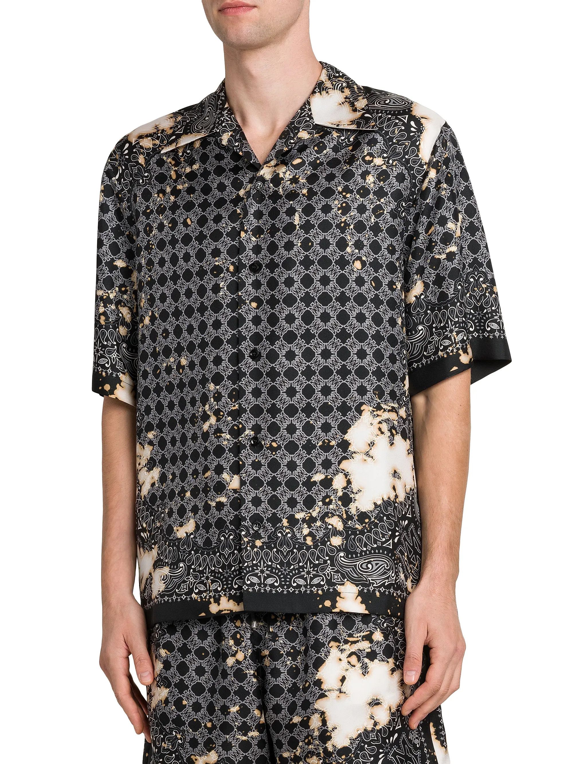 Amiri os11x0226 Bleach Bandana Bowling Shirt in Multicolor Size US S / EU 44-46 / 1 - 4 Thumbnail