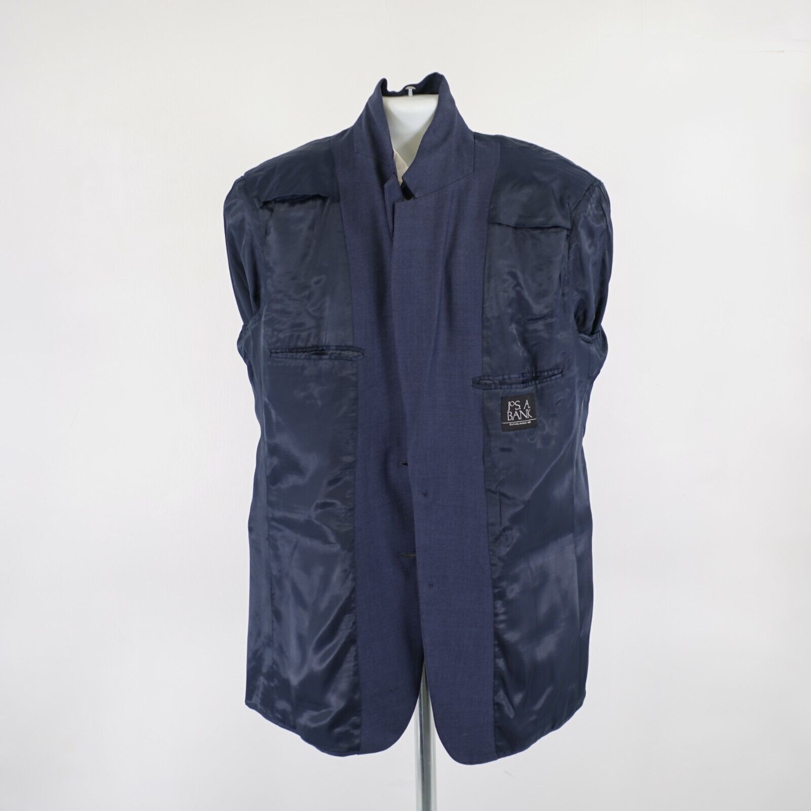 Jos. A. Bank Jos A Bank Wool Blue / Black Sharkskin Blazer 42L / Slim 44 Size 42L - 12 Thumbnail