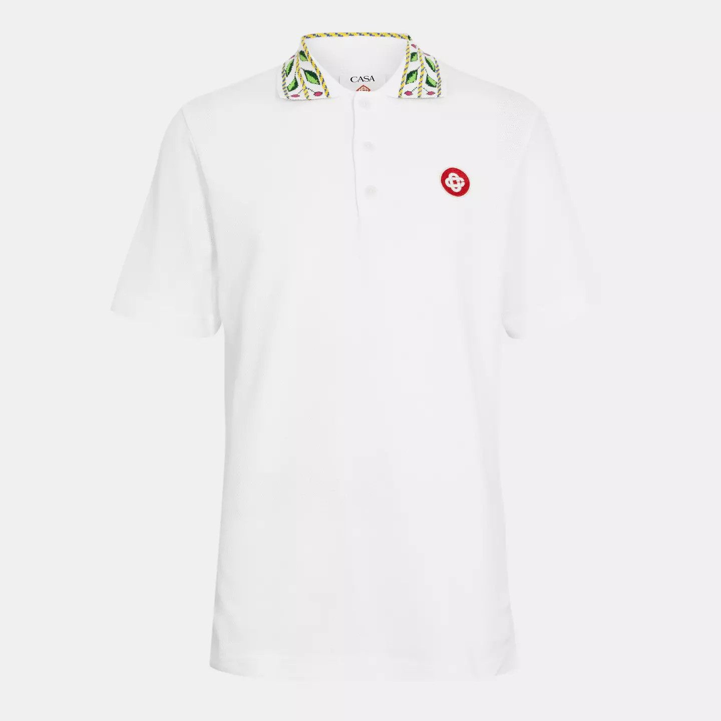 Casablanca o1g2r1mq0426 Laurel Logo Polo Shirt in White Size US S / EU 44-46 / 1 - 1 Thumbnail