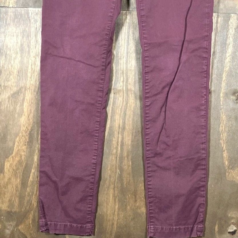 American Eagle Outfitters American Eagle Mens Pants Slim 28x34 Chino Cotton Blend Stretch Burgundy Red Regular Rise Mid Front Flat Front Workwear Casual Mens Size US 28 / EU 44 - 3 Thumbnail