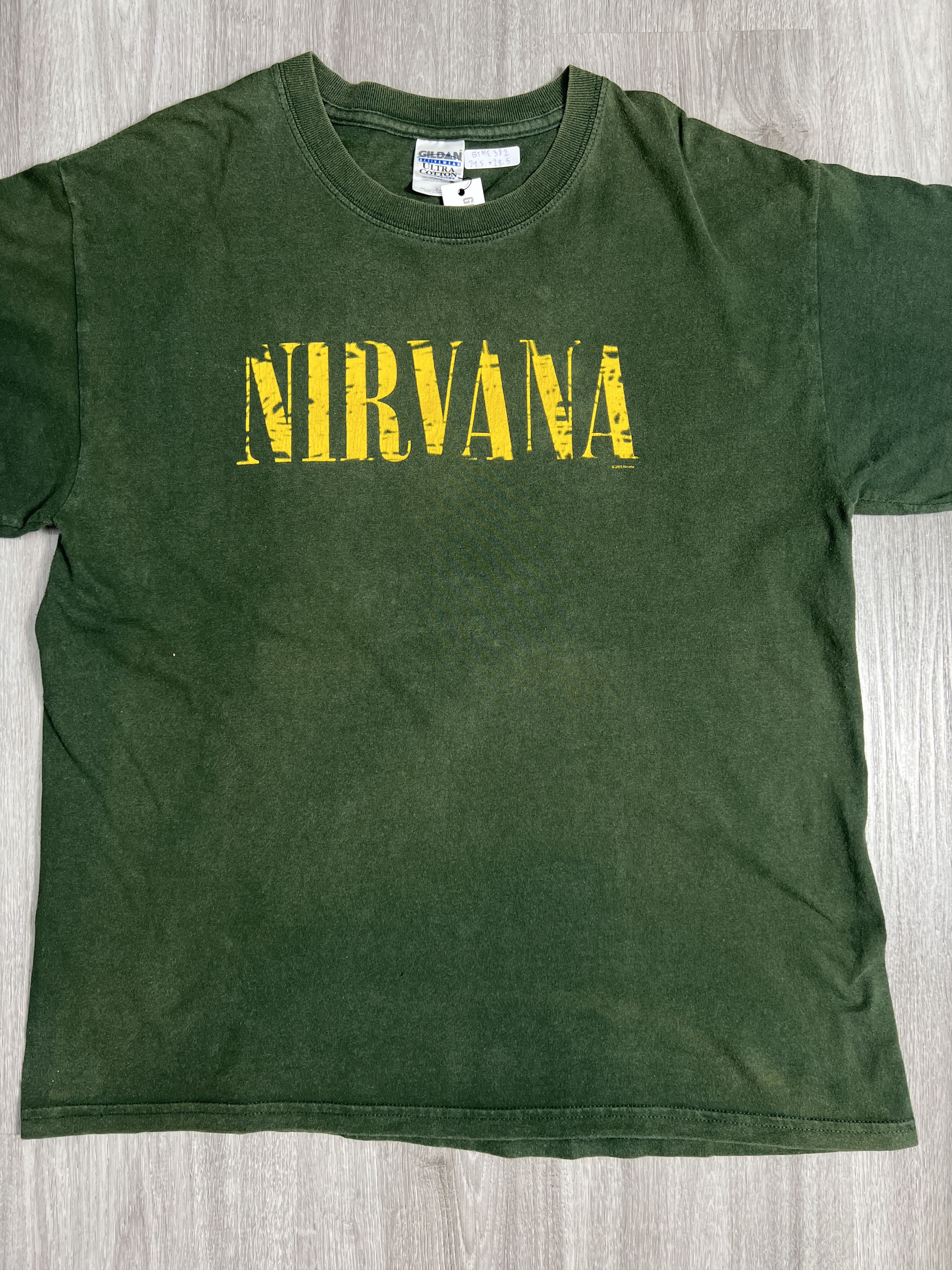 Band Tees × Nirvana × Vintage Vintage NIRVANA Kurt Cobain Box Logo Band Tee (L) GTME382 Size US L / EU 52-54 / 3 - 6 Thumbnail