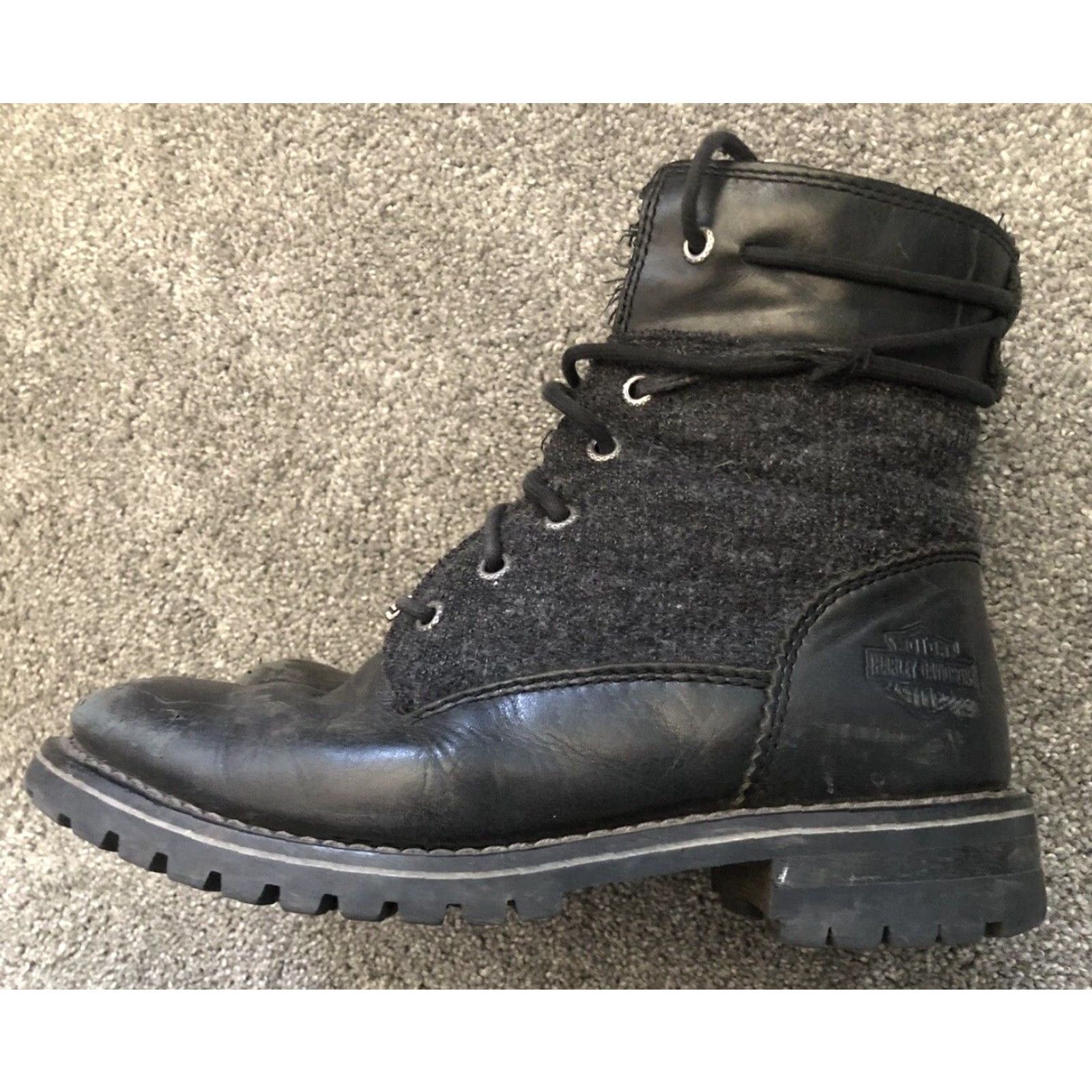 Harley Davidson Harley-Davidson Dana Boots Gray Black Size 8M Womens Boot Fall Spring Summer Winter Casual Workwear 39 EU 6 UK 8 US Size US 6 / IT 36 - 7 Thumbnail