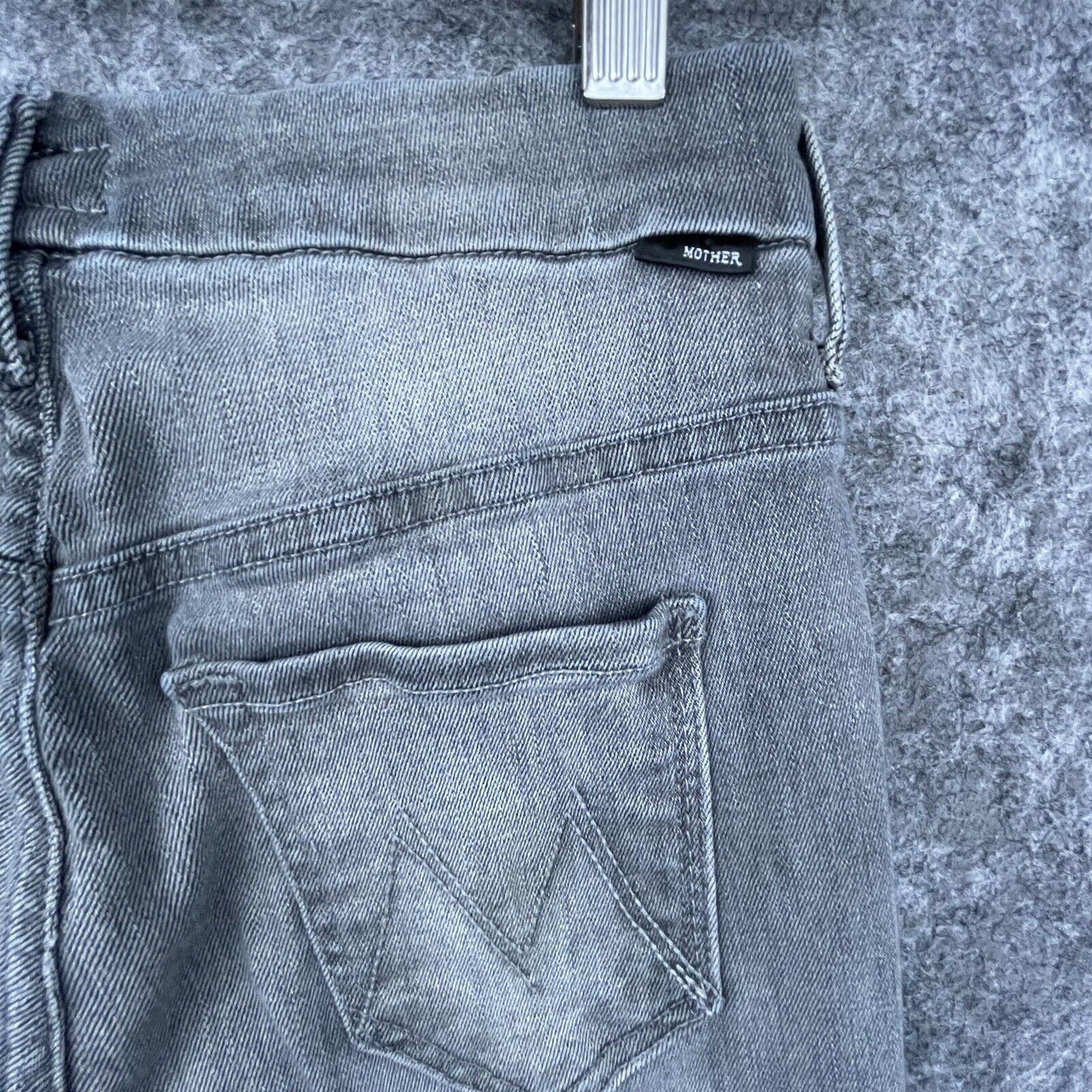 MOTHER Mother Jeans Womens 24 High Waisted Looker Supermoon Grey Size 24" / US 00 / IT 34 - 8 Thumbnail