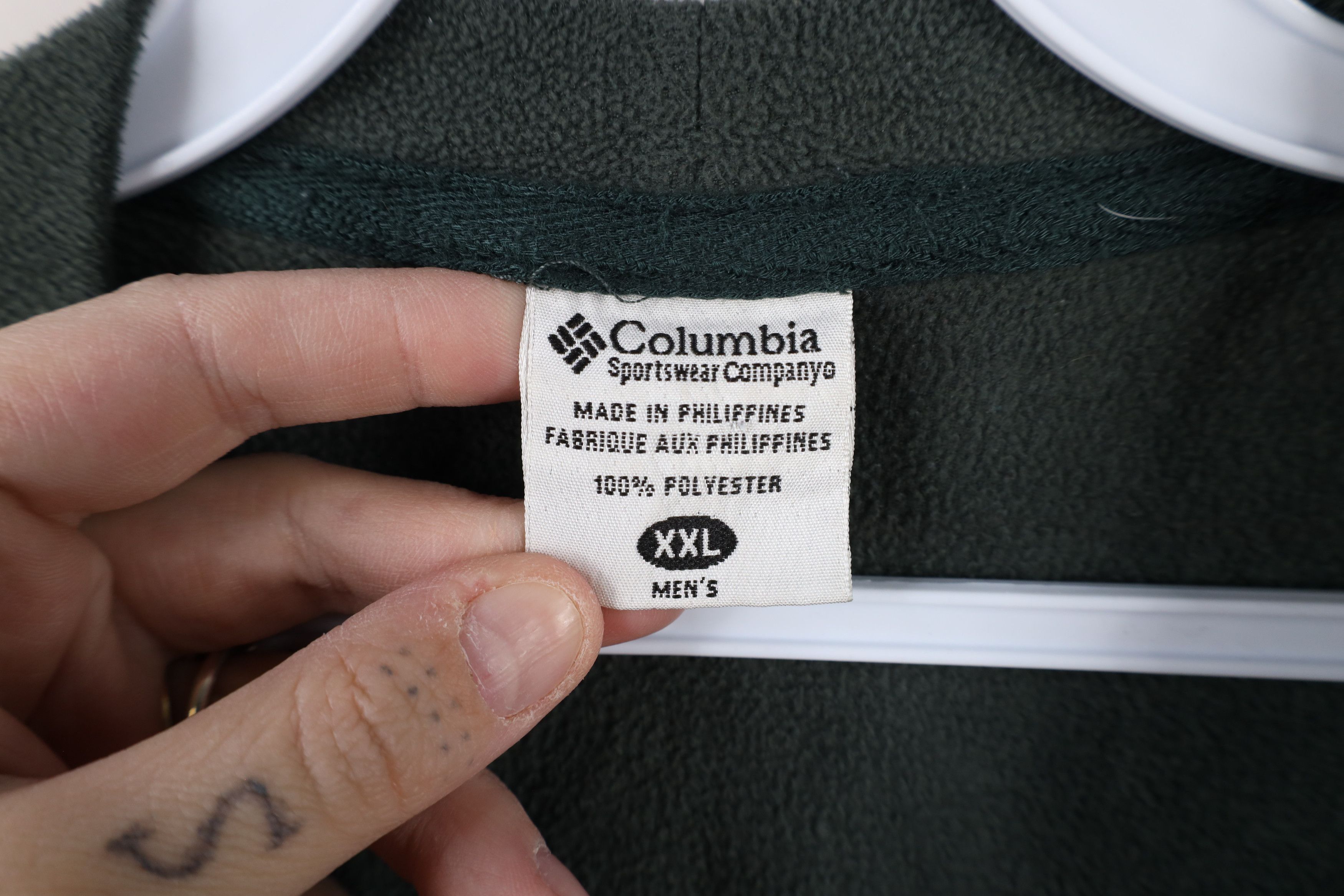 Columbia × Vintage Vintage Columbia Spell Out Fleece Crewneck Sweater Green Size US XXL / EU 58 / 5 - 6 Thumbnail