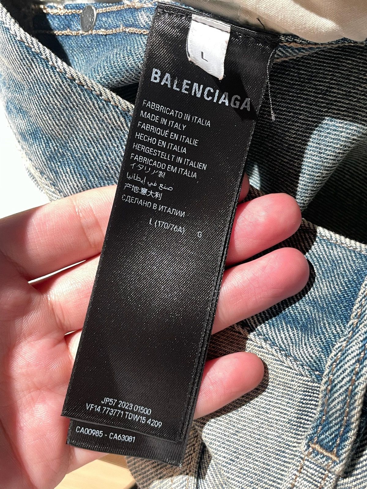 Balenciaga Balenciaga 24SS Inside Out Baggy Denim Jeans Size US 33 - 6 Thumbnail