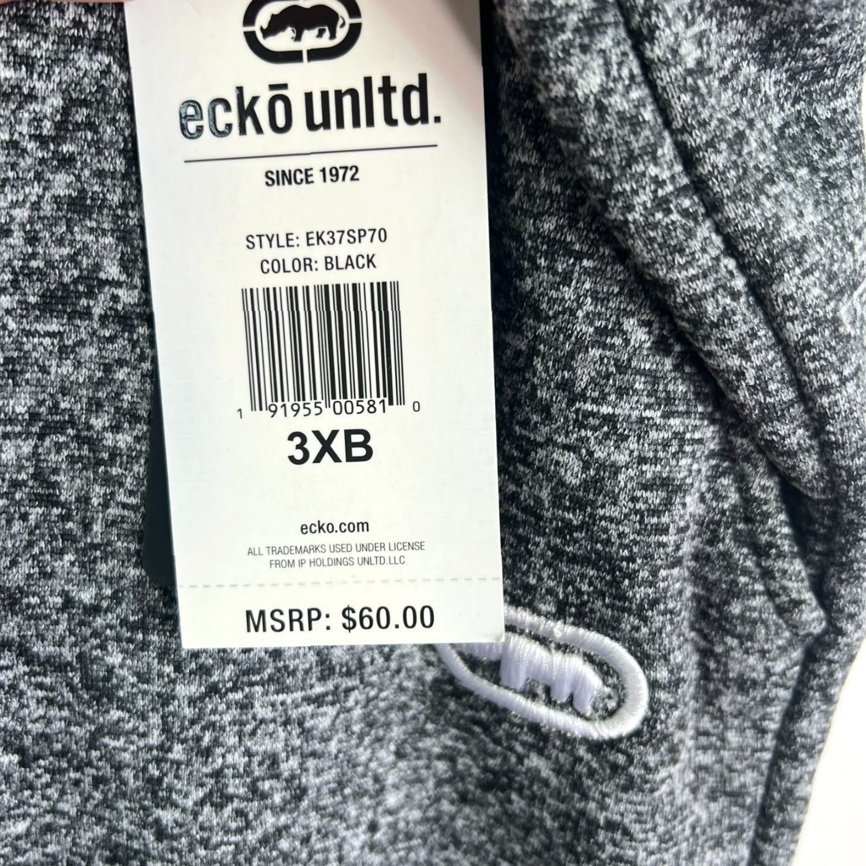 Ecko Unltd. Ecko Jogger Sweat Pants Mens Size 3XB Gray Drawstring Pockets Heavyweight NWT Size US 39 - 5 Thumbnail