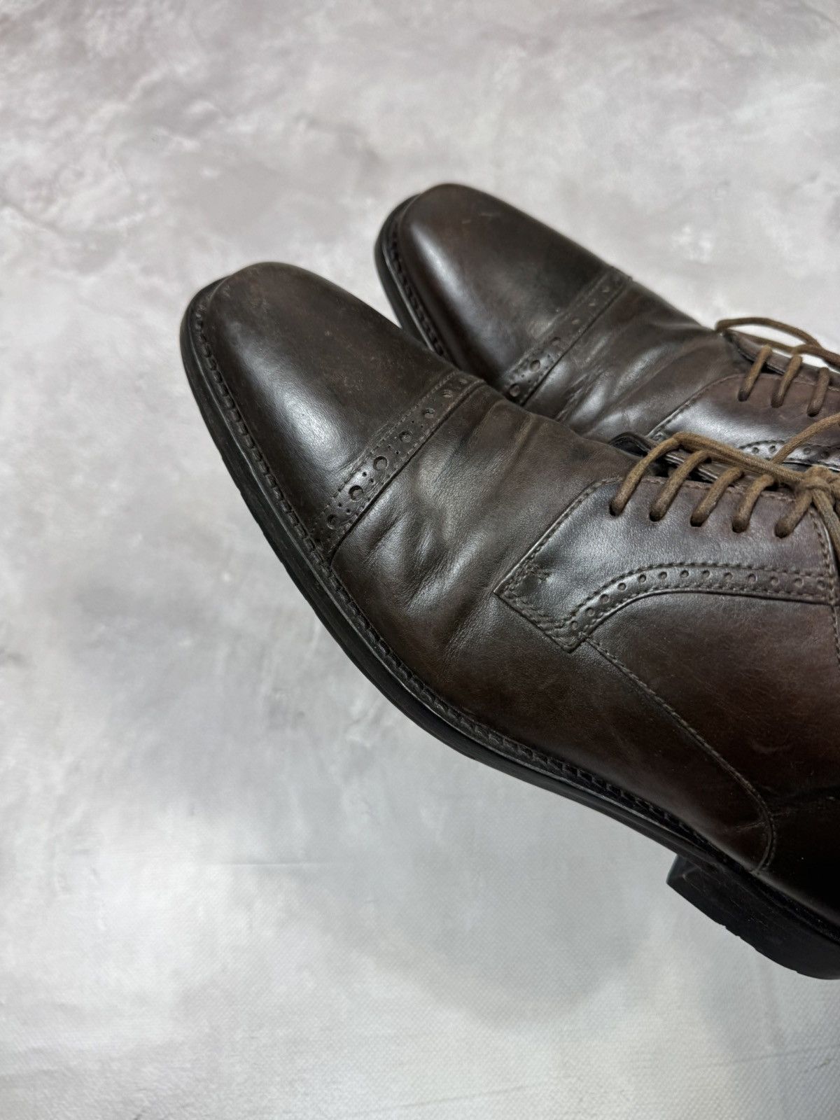 Hugo Boss Vintage Hugo Boss Brown Leather Shoes Size US 7 / EU 40 - 7 Thumbnail
