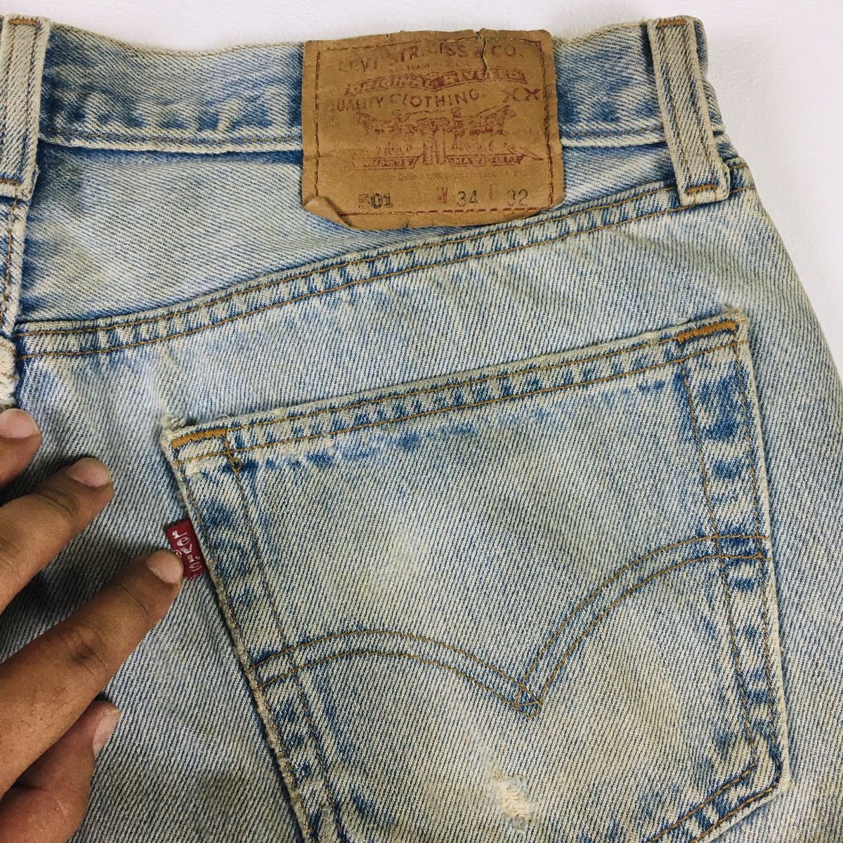Levi's Vintage Clothing Vintage 90s Levi’s 501’ Made in USA Size US 34 / EU 50 - 9 Thumbnail