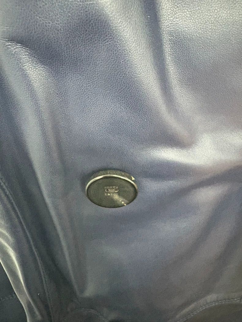 Loewe LOEWE A short Tibetan blue leather coat with sheepskin Size XS / US 0-2 / IT 36-38 - 9 Thumbnail
