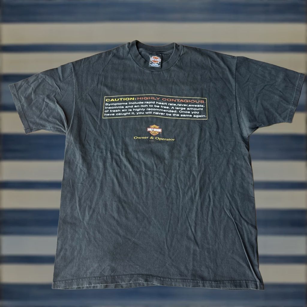 Harley Davidson VINTAGE Harley-Davidson California Flame Highly Contagious T-Shirt XL USA Size US XL / EU 56 / 4 - 1 Thumbnail
