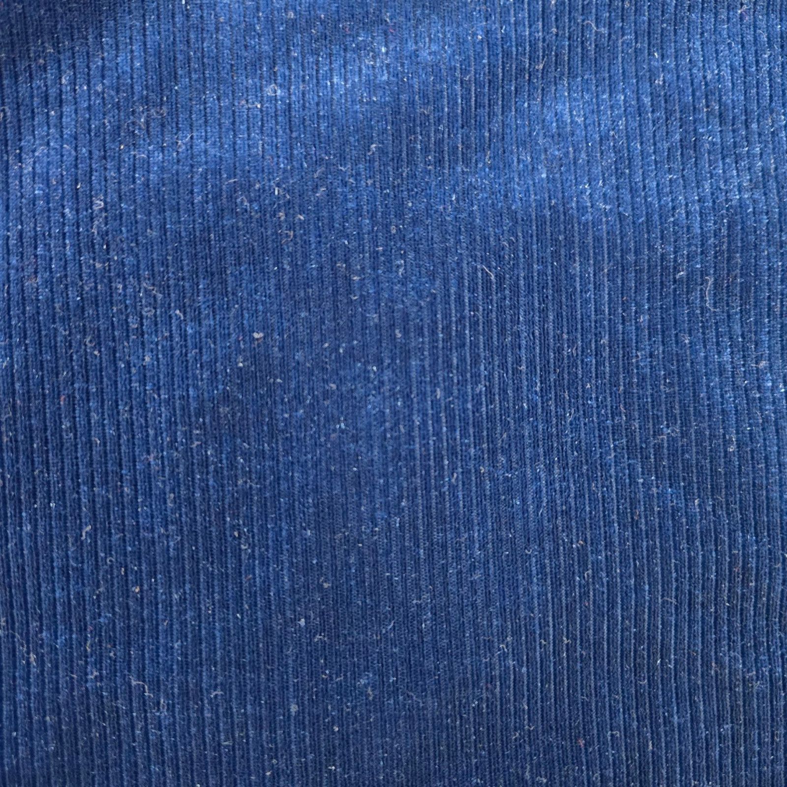 Evan Picone 1990s Evan Picone Blue Ribbed Velvet Y2K Glam Top Size Large Size L / US 10 / IT 46 - 5 Thumbnail