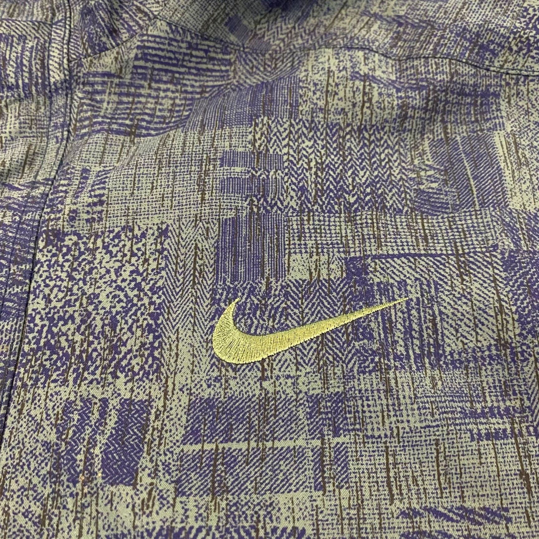 Nike VINTAGE Nike Storm-FIT Jacket Men L Gray Blue 1/2 Zip Snap Pullover Long Sleeve Golf Exterior Logo Pockets Geometric Size US L / EU 52-54 / 3 - 2 Thumbnail