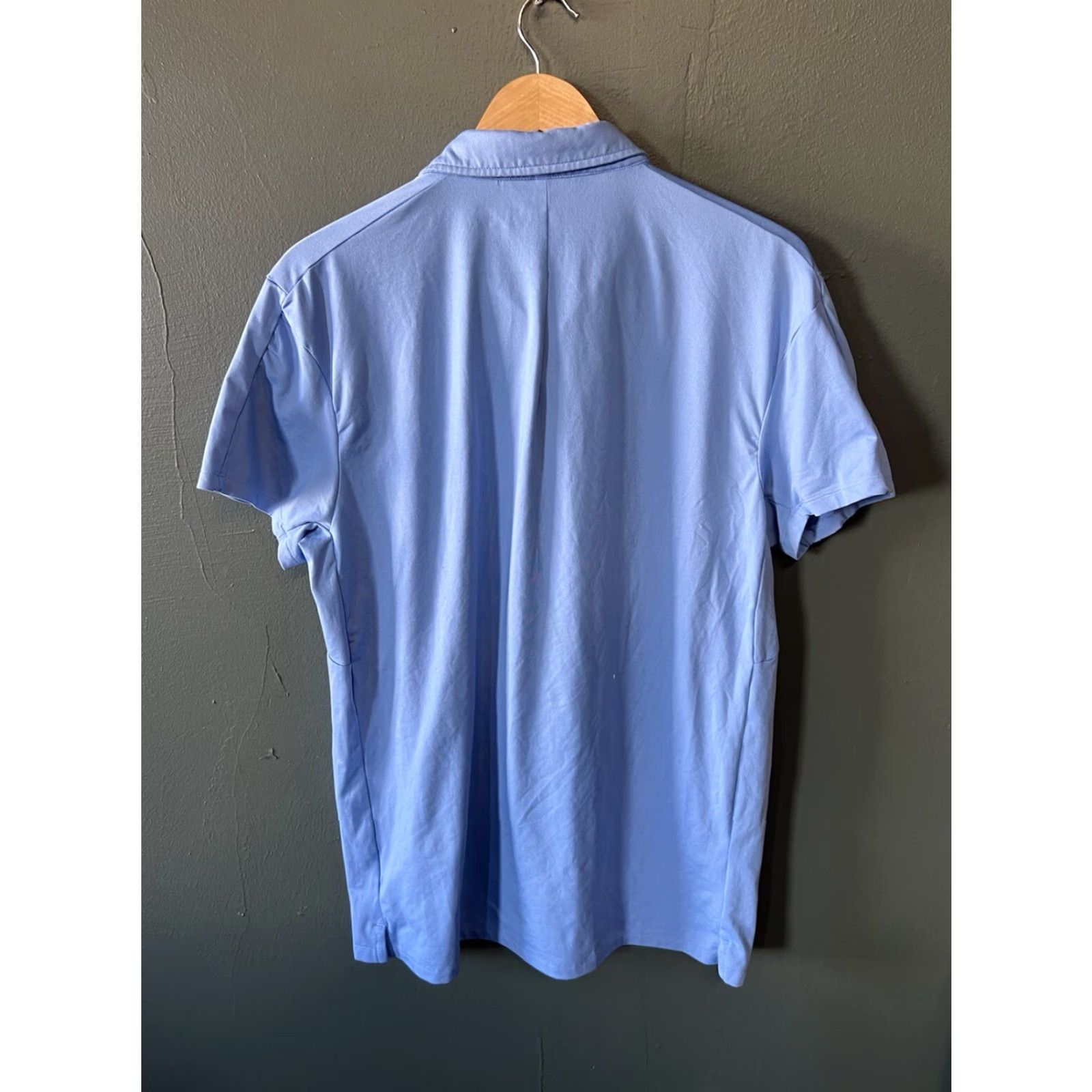 Vintage Barbell Apparel Polo Shirt Men’s Blue Short Sleeve Athletic Stretch L Regular Size US L / EU 52-54 / 3 - 2 Thumbnail