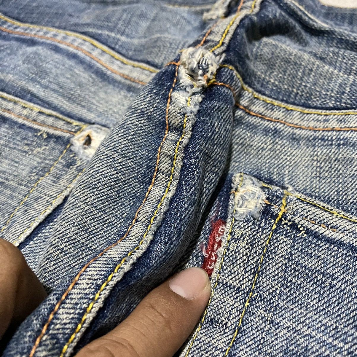 Evisu Vintage Evisu Red Seagulls Monogram Selvedge Denim Size US 33 - 4 Thumbnail