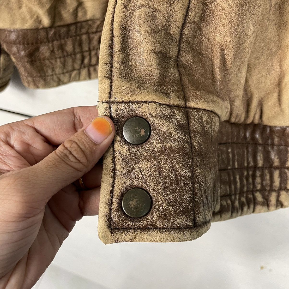 Japanese Brand Japanese Brand Street Life Military Leather Jacket Size US M / EU 48-50 / 2 - 15 Thumbnail
