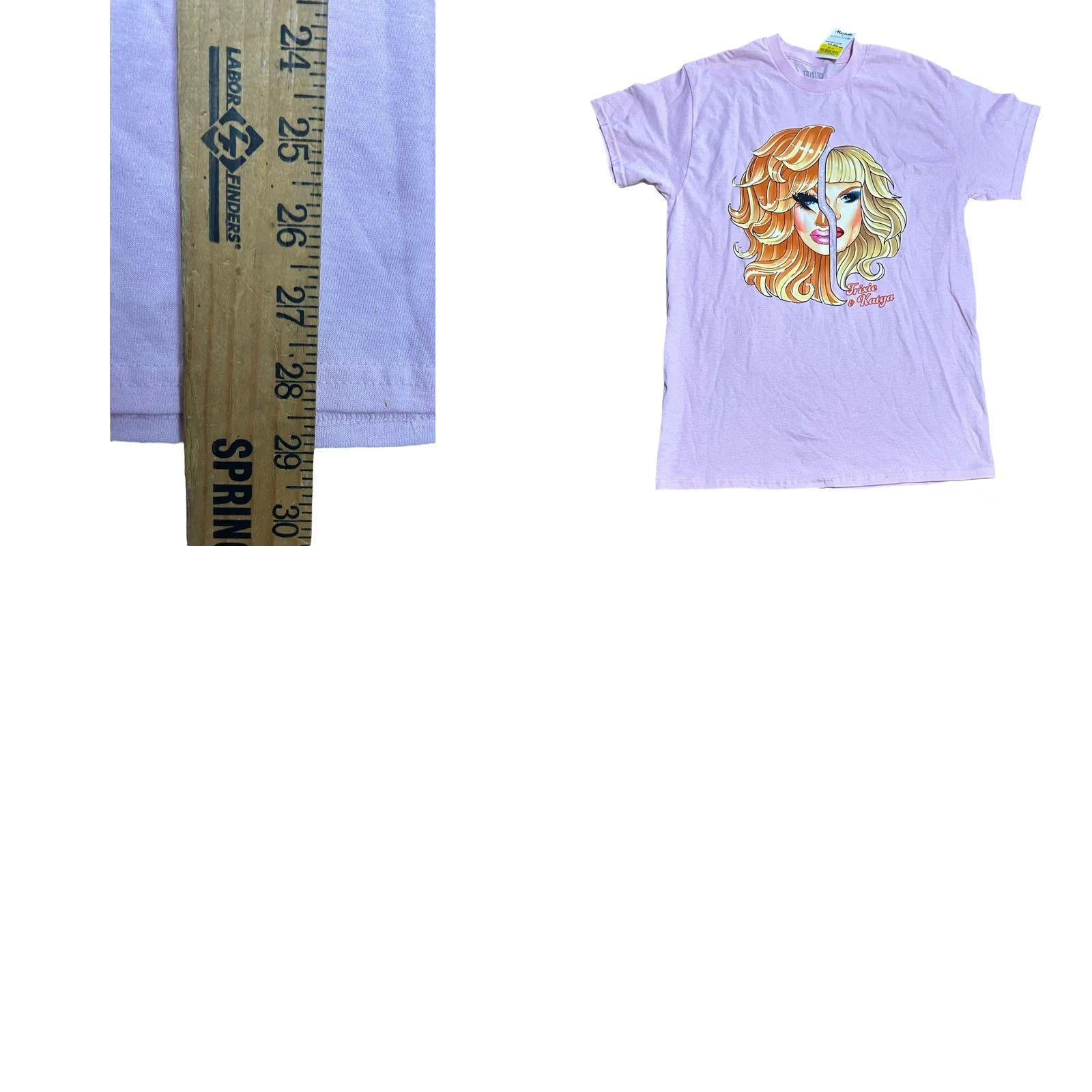 Vintage Trixie & Katya Pink Women’s T-Shirt NWT Sz Medium Short Sleeve Tee 2 Face Print 90s Size M / US 6-8 / IT 42-44 - 9 Thumbnail
