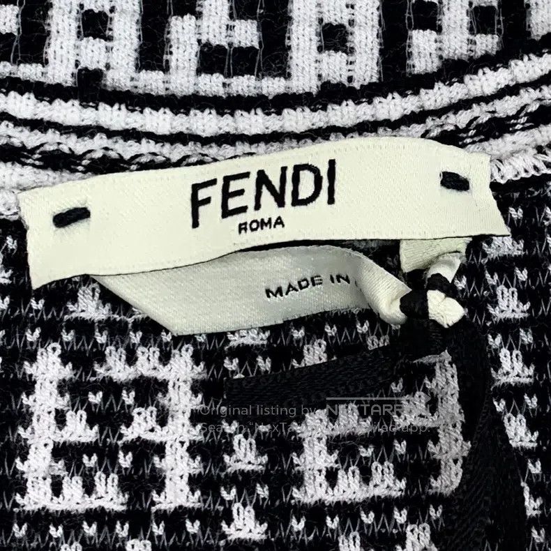 Fendi Fendi Black and White Color-Block Logo Faux-Fur Full-Print Size S / US 4 / IT 40 - 5 Thumbnail