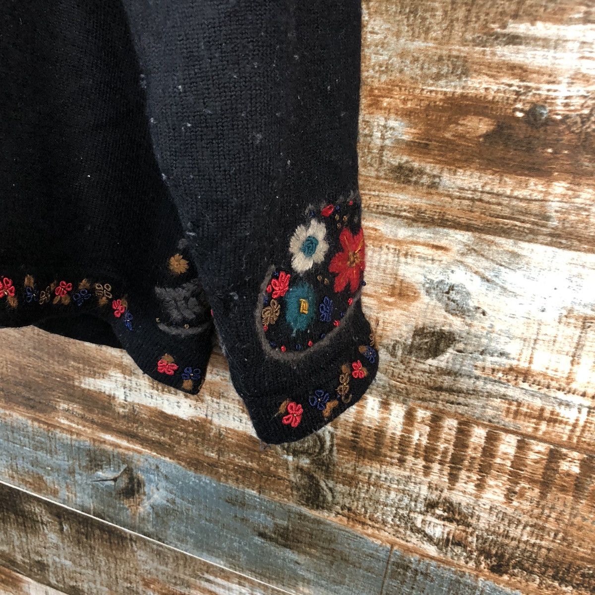 Vintage Unchipull Black Patterned knitwear Cardigans #A2326 Size S / US 4 / IT 40 - 19 Thumbnail