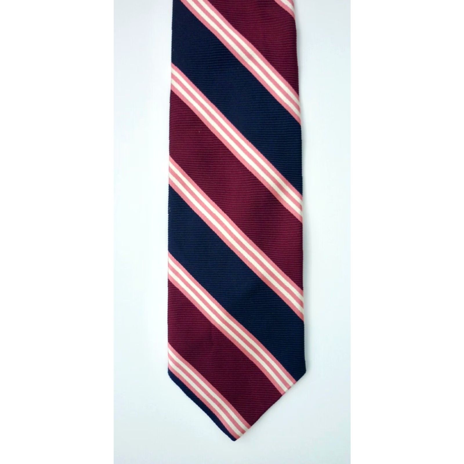 Brooks Brothers Brooks Brothers Makers Silk Tie Multicolor Stripes Woven in England Made in USA 60" 3.75" Mens Adult Silk Tie Size ONE SIZE - 4 Thumbnail