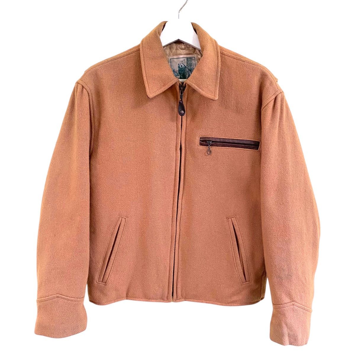 Golden Bear × Taylor Stitch × Vintage 💥 VINTAGE GOLDEN BEAR HARD WOOL LEATHER TRIM JACKET Size US M / EU 48-50 / 2 - 1 Thumbnail