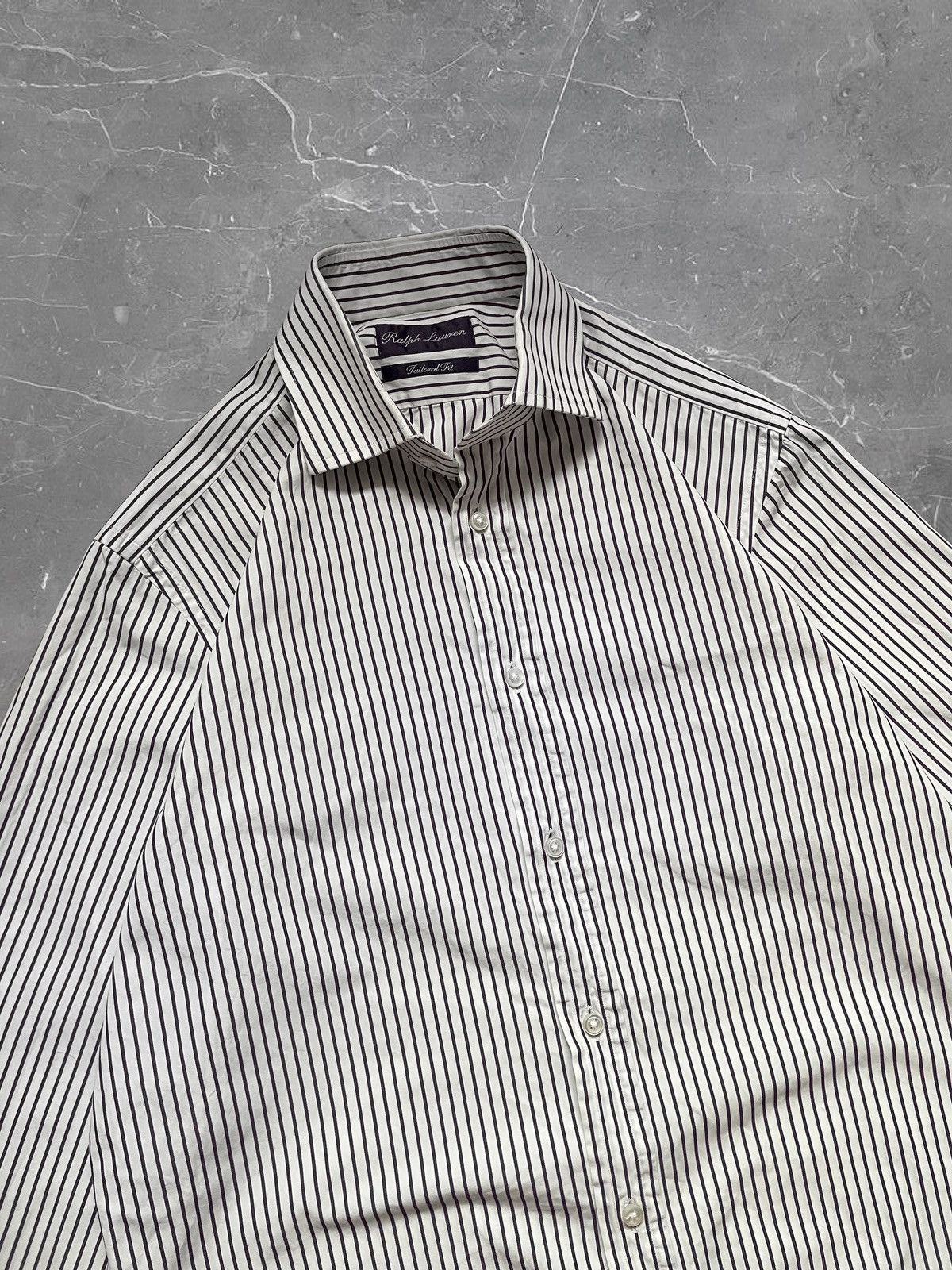 RRL Ralph Lauren × Ralph Lauren Purple Label Ralph Lauren Purple Label Striped Shirt Size US M / EU 48-50 / 2 - 2 Thumbnail