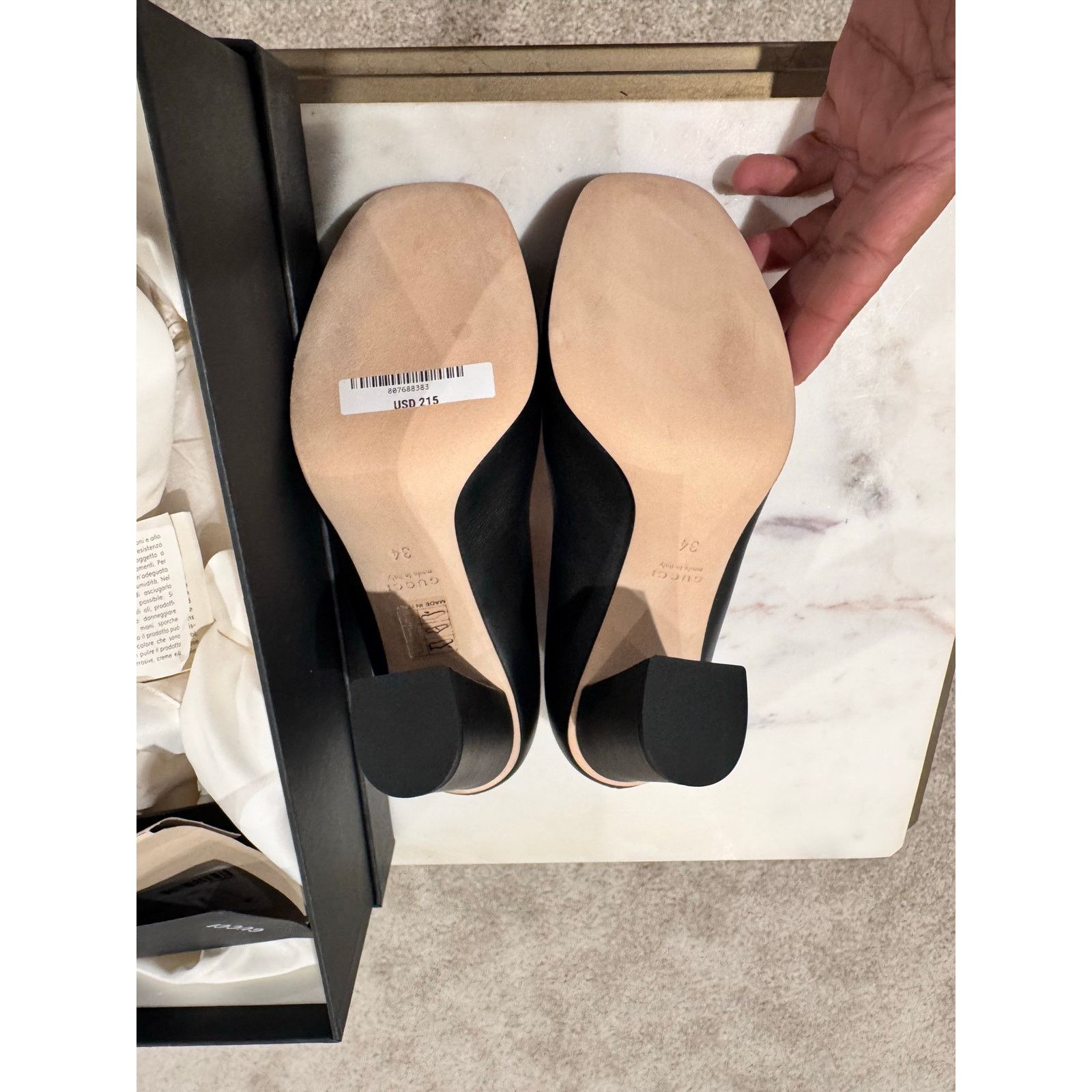 Gucci Gucci Leather Horsebit Black Heels, EU 34, 10/10 Size US 4 / IT 34 - 5 Thumbnail