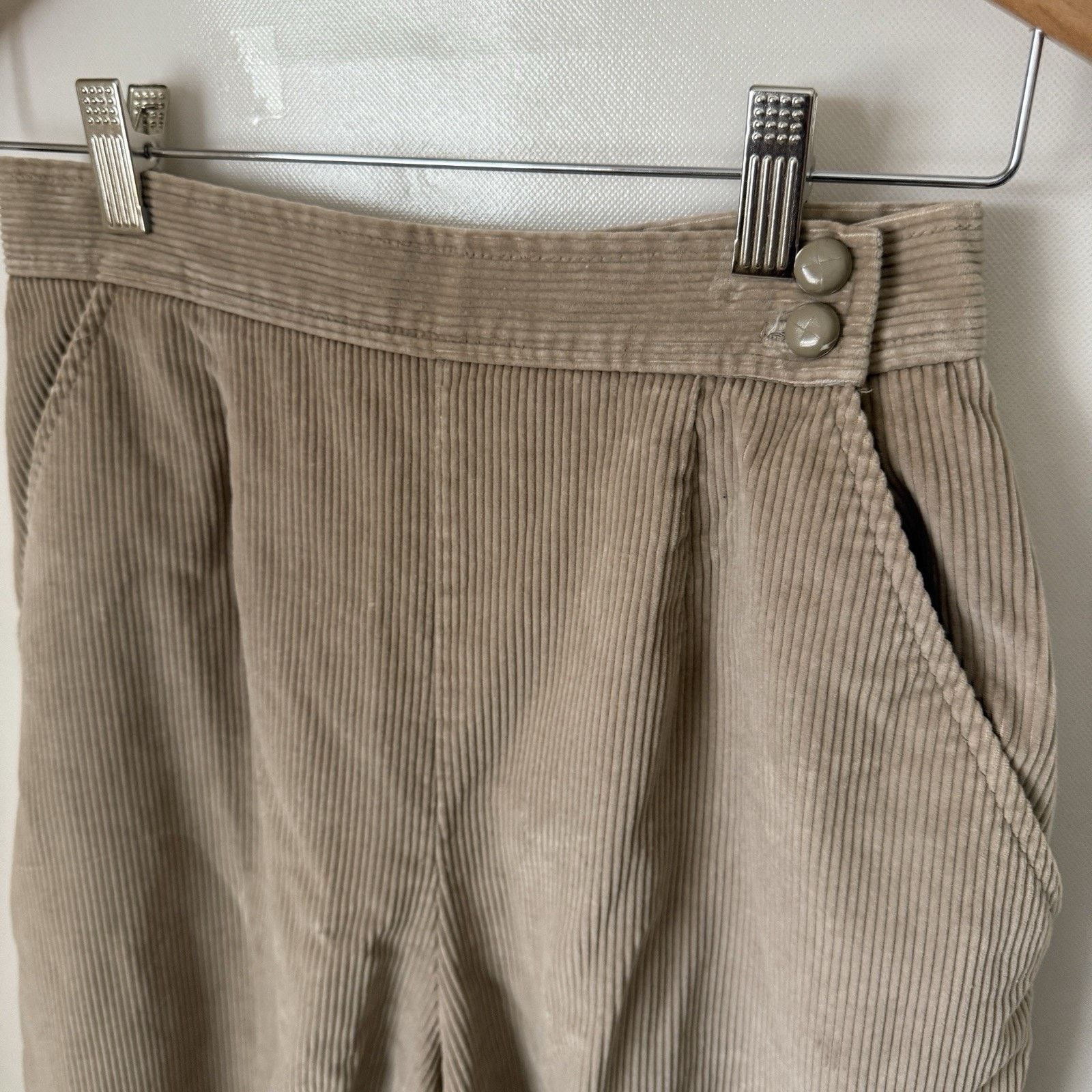 Other Vtg Union Made Gaucho Corduroy Culotte Tan USA Wide Leg Size 25" / US 0 / IT 36 - 5 Thumbnail