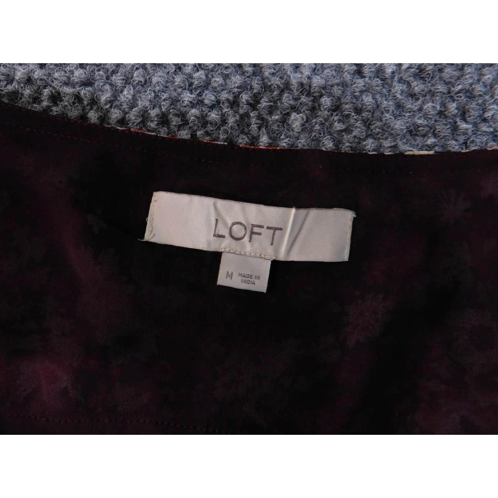 Loft VINTAGE Loft Blouse Womens Medium Floral Peplum Long Sleeve Lightweight Top Fall Workwear Size M / US 6-8 / IT 42-44 - 5 Thumbnail