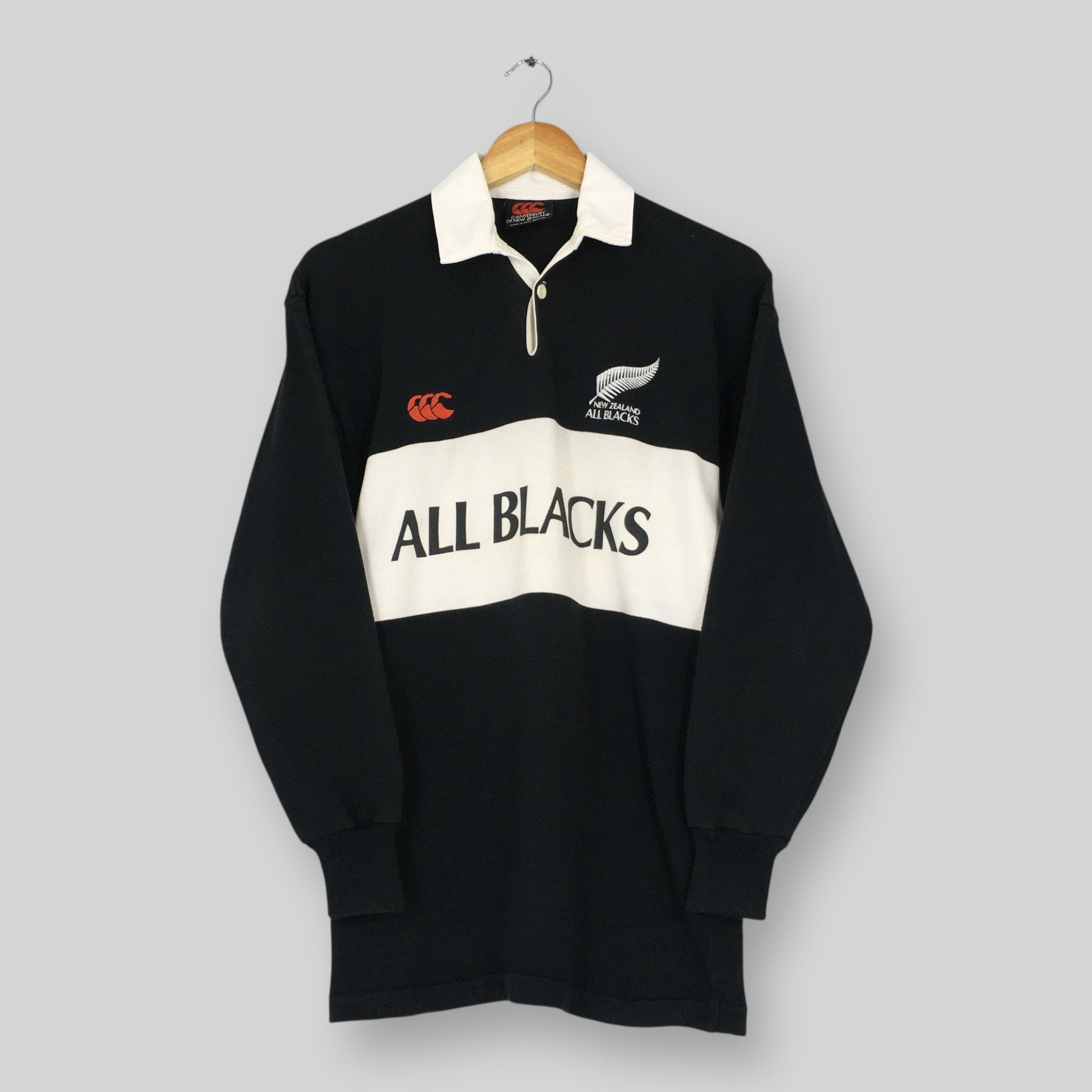 All Blacks Vintage Canterbury Of New Zealand All Blacks Rugby Shirt Size US S / EU 44-46 / 1 - 1 Thumbnail