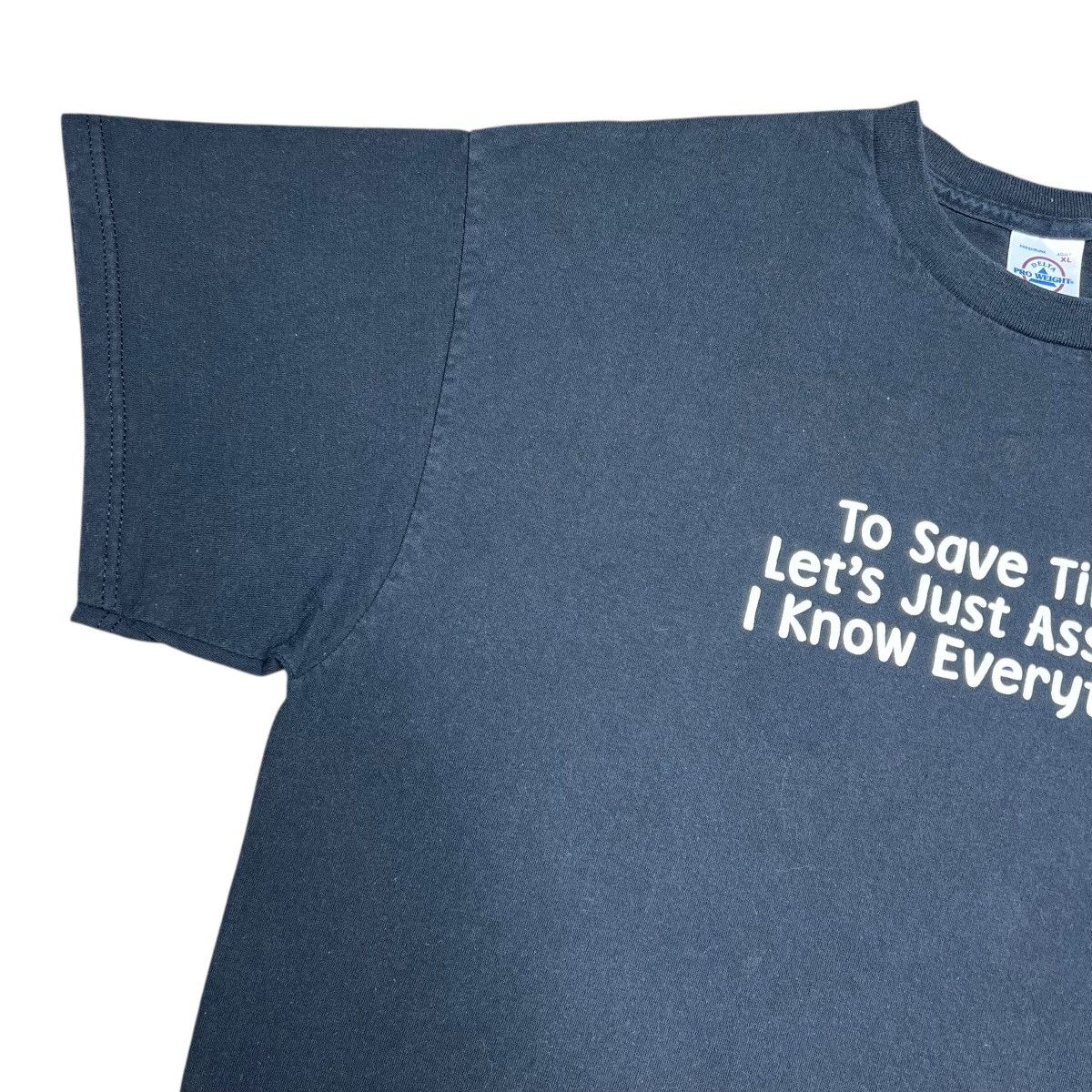 Vintage To Save Time Let’s Just Assume I Know Everything Quote Tee Size US XL / EU 56 / 4 - 7 Thumbnail