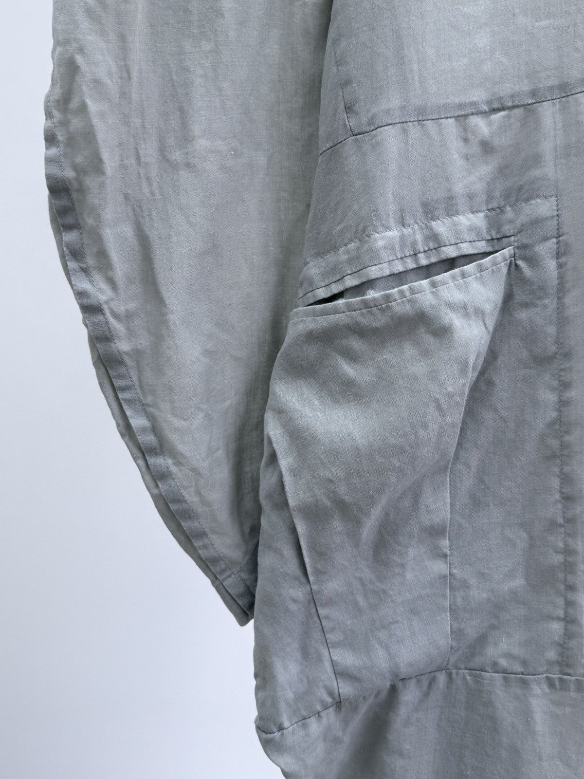 Marithe + Francois Girbaud Marithe + Francois Girbaud Gray Ramie Shirt Dress Size M / US 6-8 / IT 42-44 - 5 Thumbnail