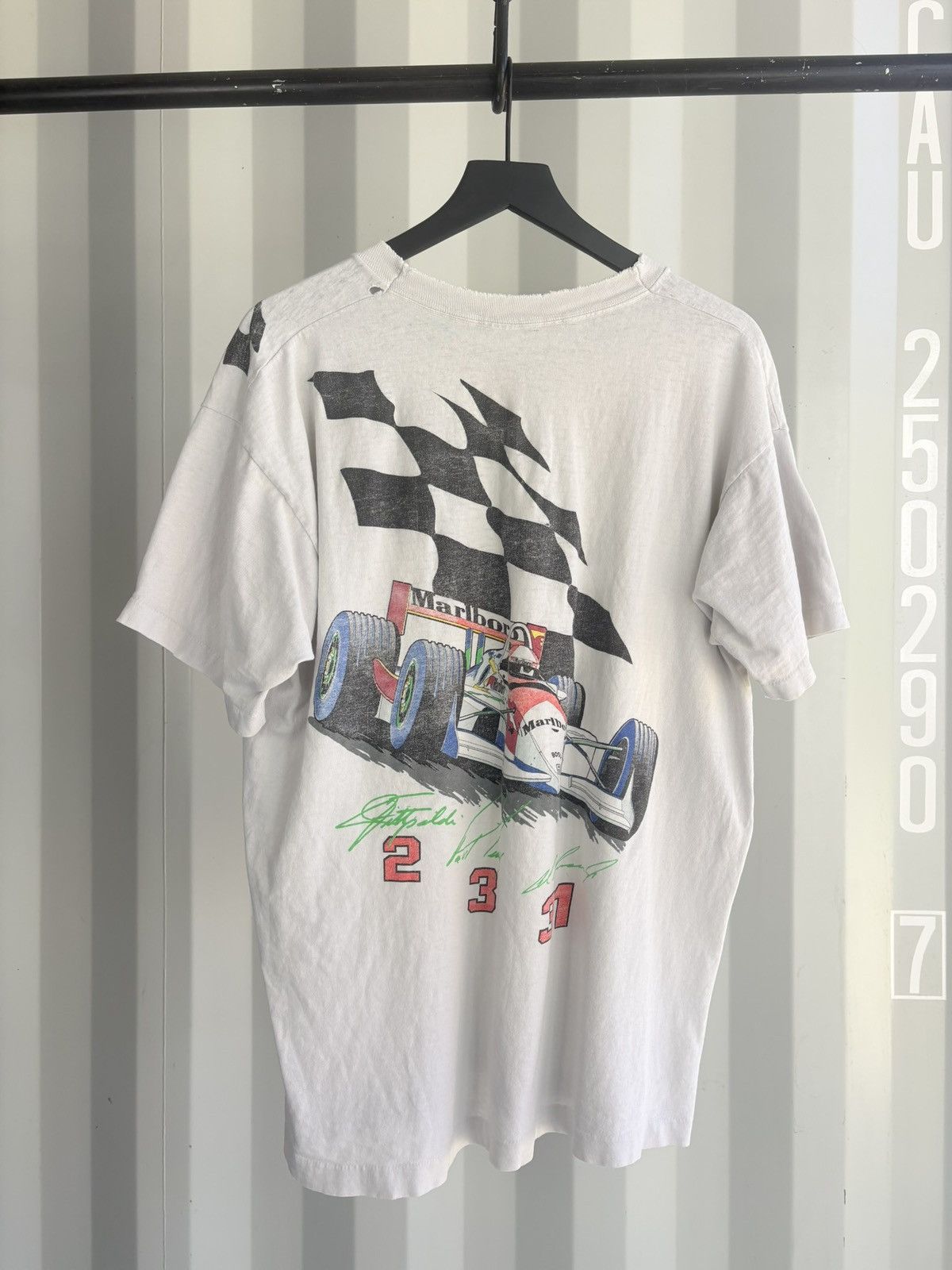 Vintage Vintage Marlboro Racing Shirt Faded Distressed Band Grunge Size US XL / EU 56 / 4 - 3 Thumbnail
