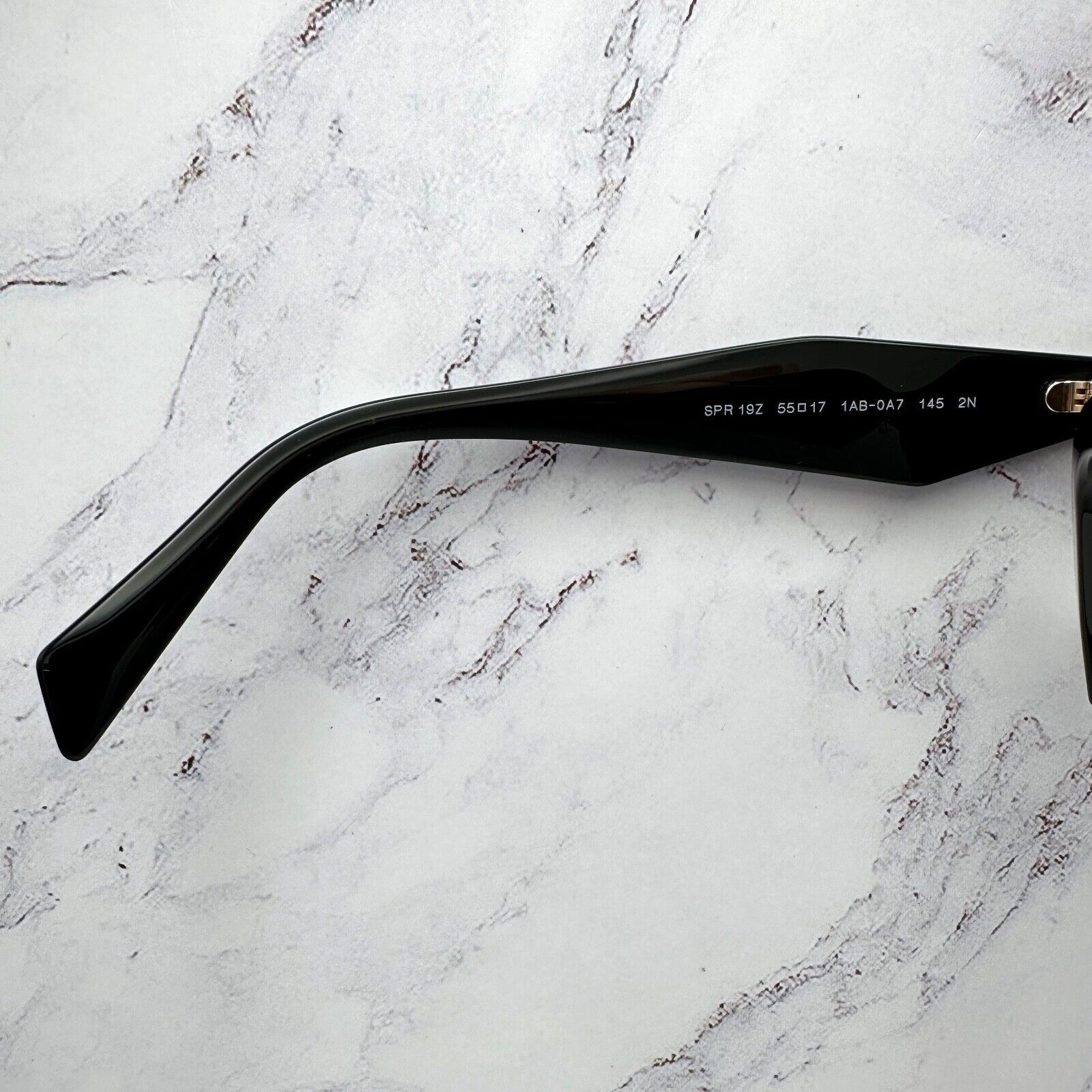 Prada PRADA Sunglasses Symbole Gold Logo Black Authentic Cat Eye Size ONE SIZE - 7 Thumbnail