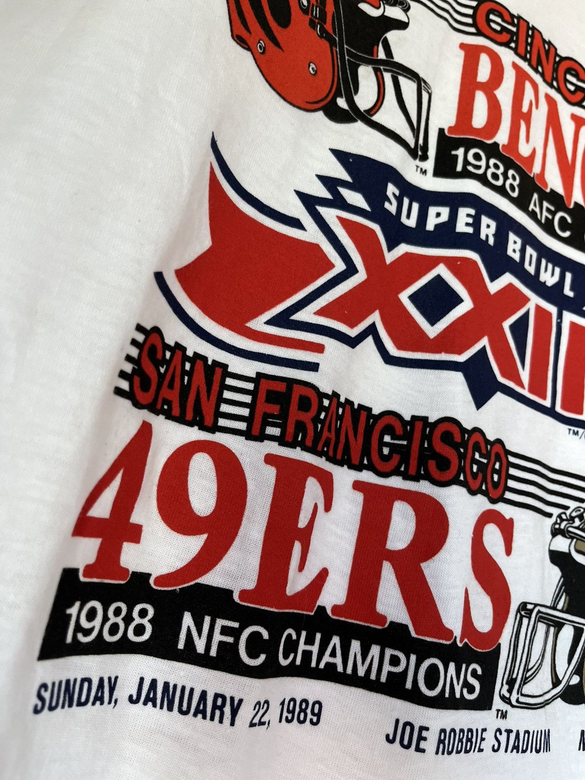 NFL true vintage 1988 single stitch Bengals vs 49ers NFL footbal Size US S / EU 44-46 / 1 - 2 Thumbnail