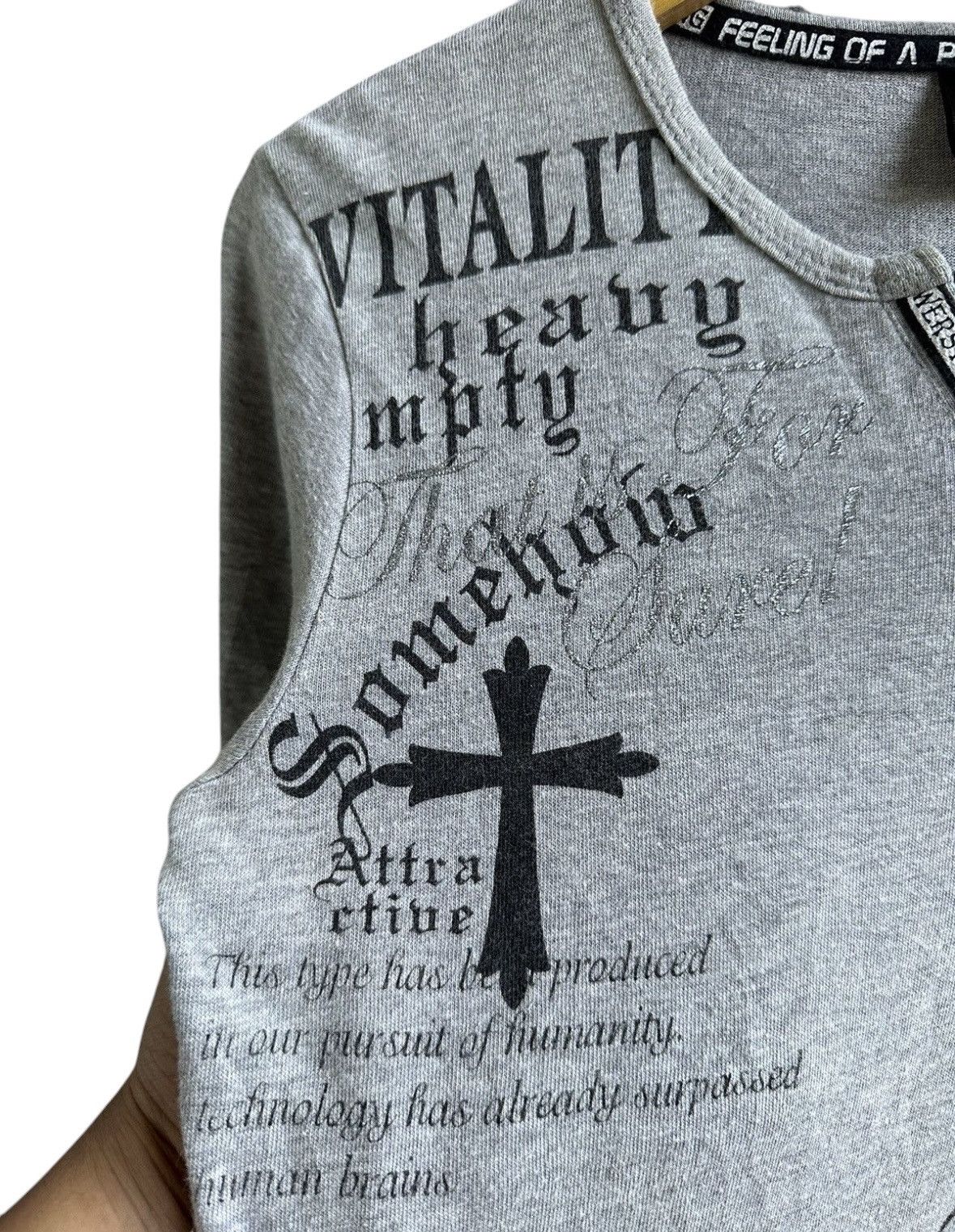 Beauty Beast SICK CROSS JAPANESE S01 CRAZY POEM LS DOUBLE LAYER Size S / US 4 / IT 40 - 3 Thumbnail