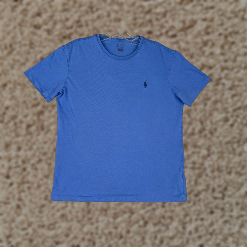 Ralph Lauren Polo Ralph Lauren Shirt Men Small Blue Crew Neck Short Sleeve 100% Cotton Read Size US S / EU 44-46 / 1 - 1 Thumbnail