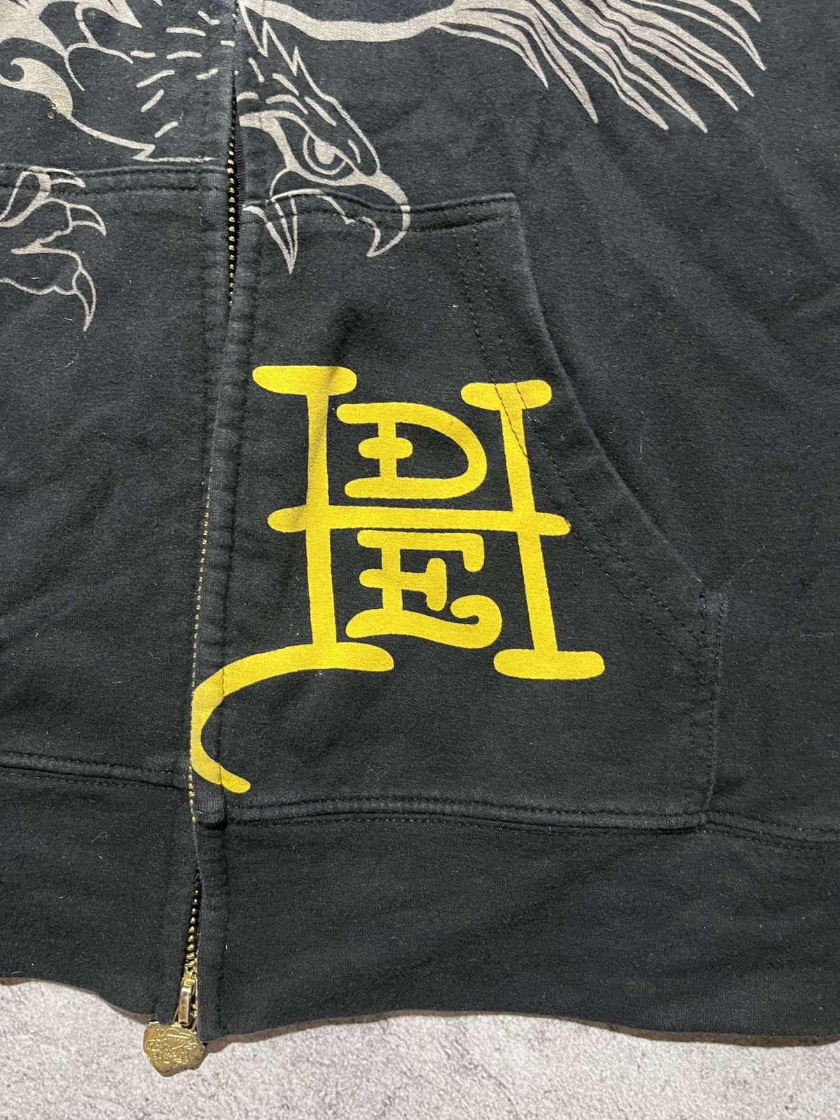 Ed Hardy Ed Hardy by Christian Audigier Zip Hoodie Black Eagle Print Size US XL / EU 56 / 4 - 4 Thumbnail